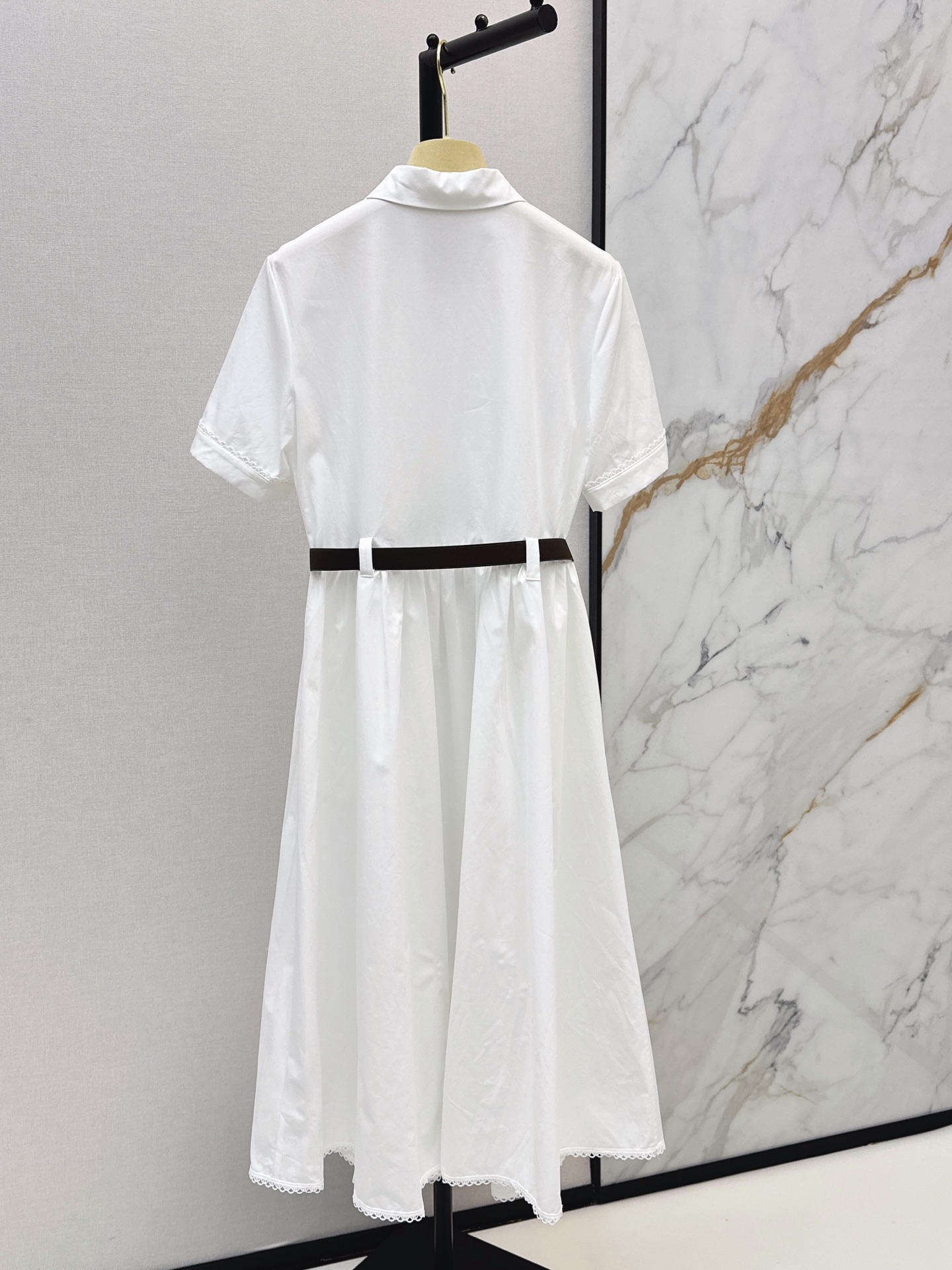 Miu 26ss belted shirt dress