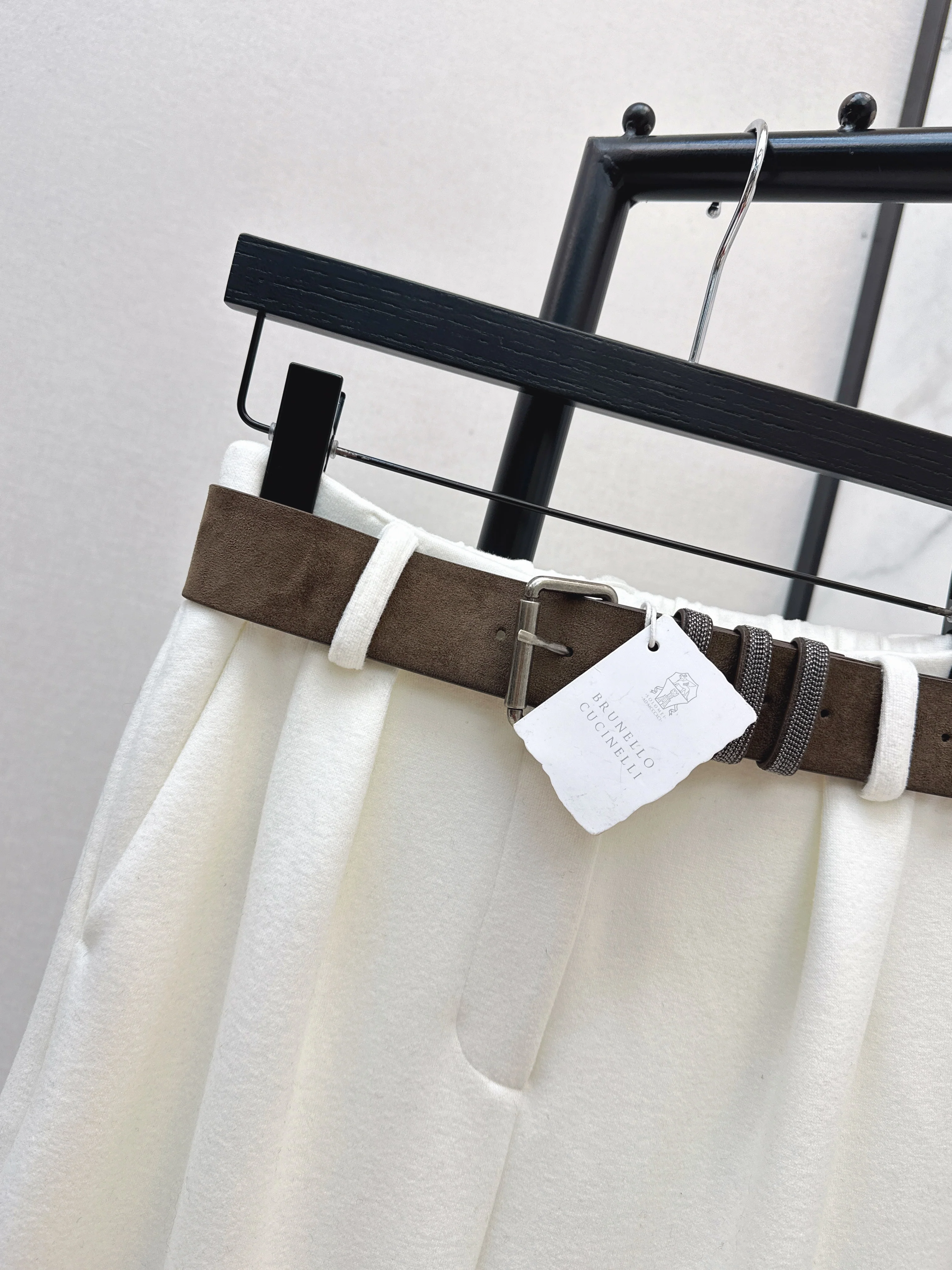 Brun 26ss straight pants with belted