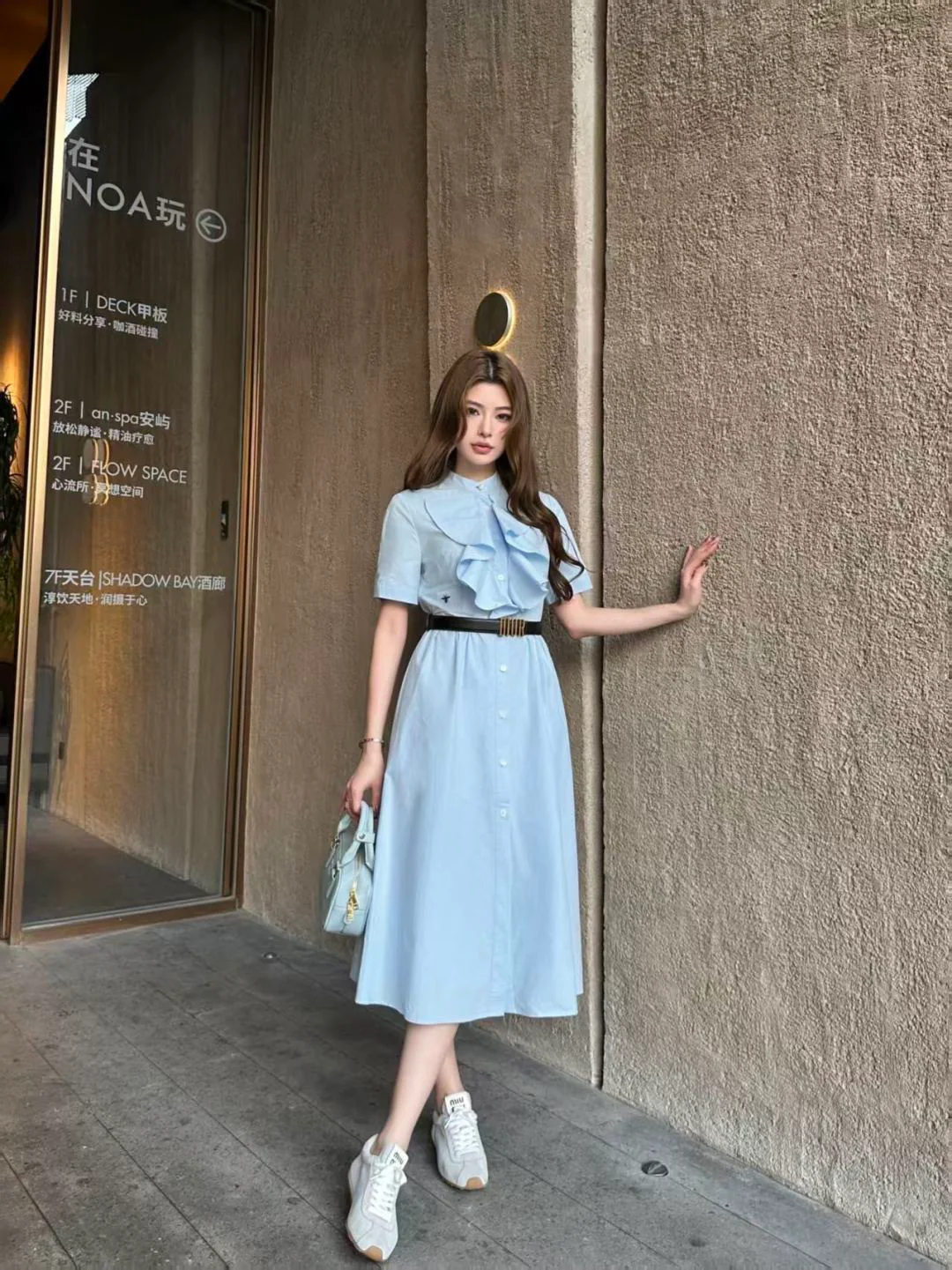 CD 26ss ruffle dress with belted