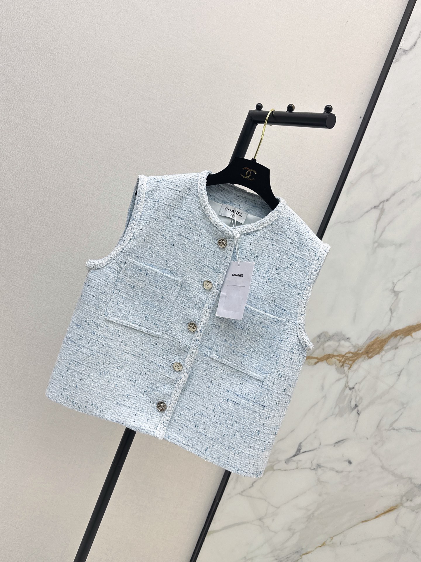 Chan 26ss woven vest