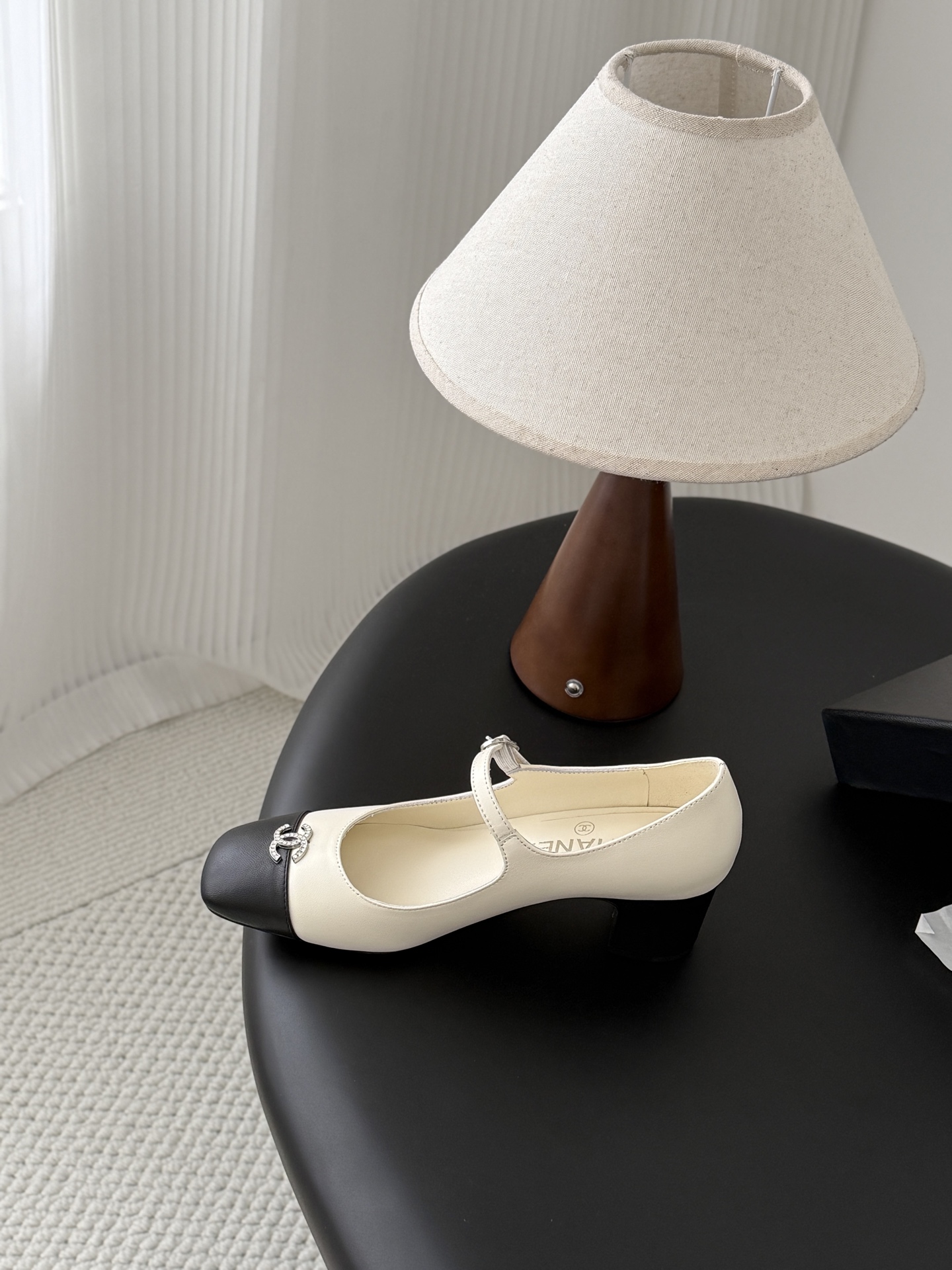 Chan 26K chunky heel mary jane shoes