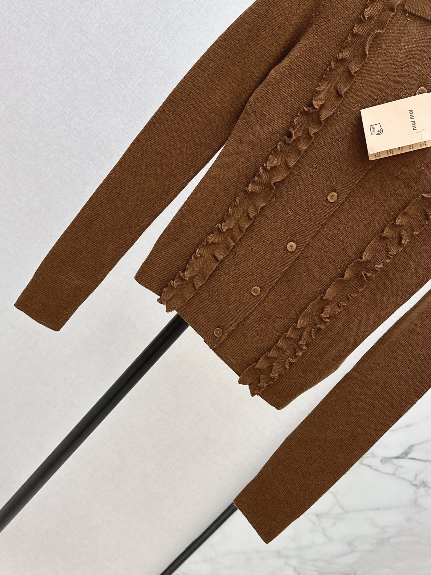 Miu 26ss ruffle cardiagn
