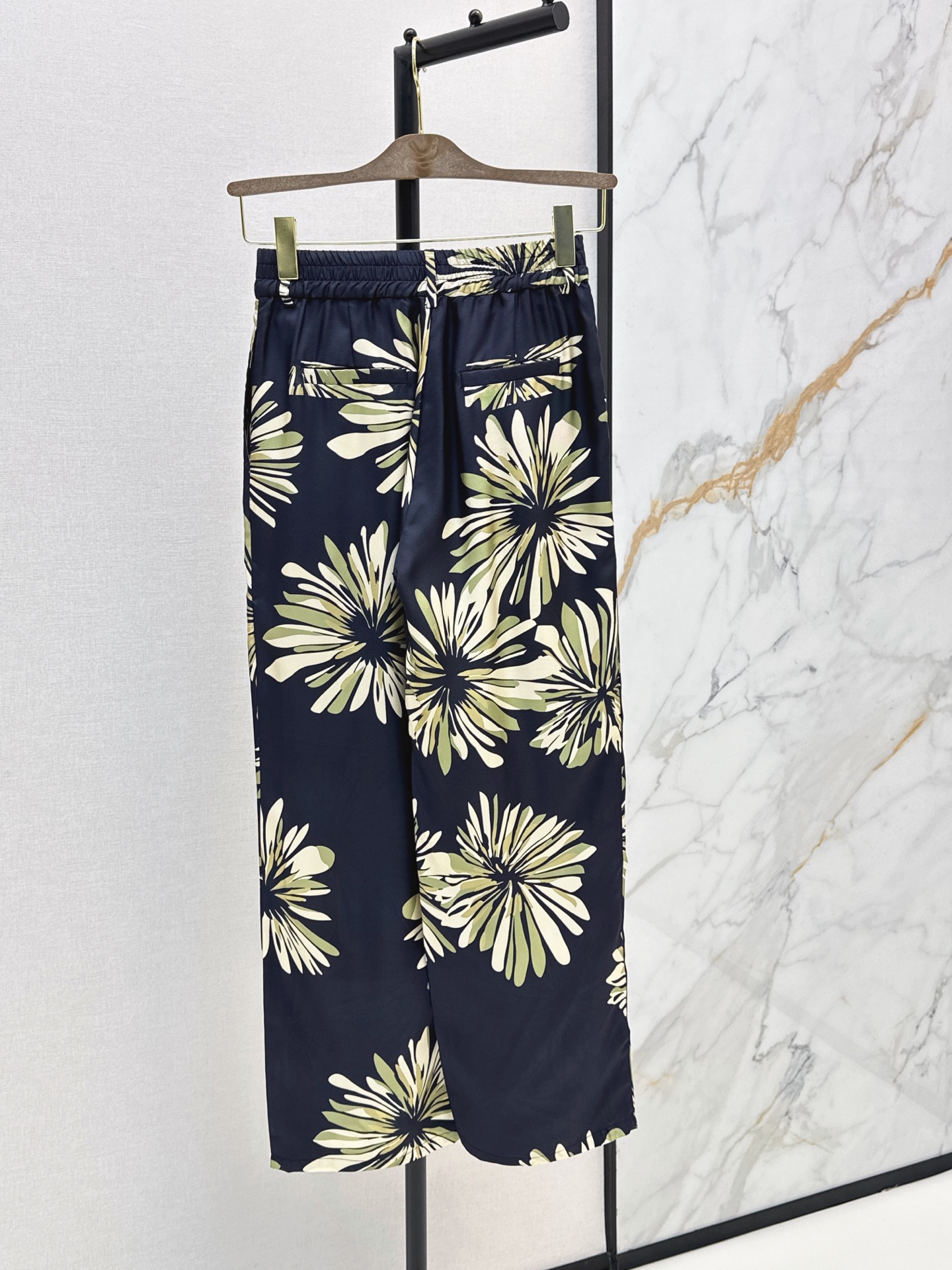 Brun 26ss print silk pants