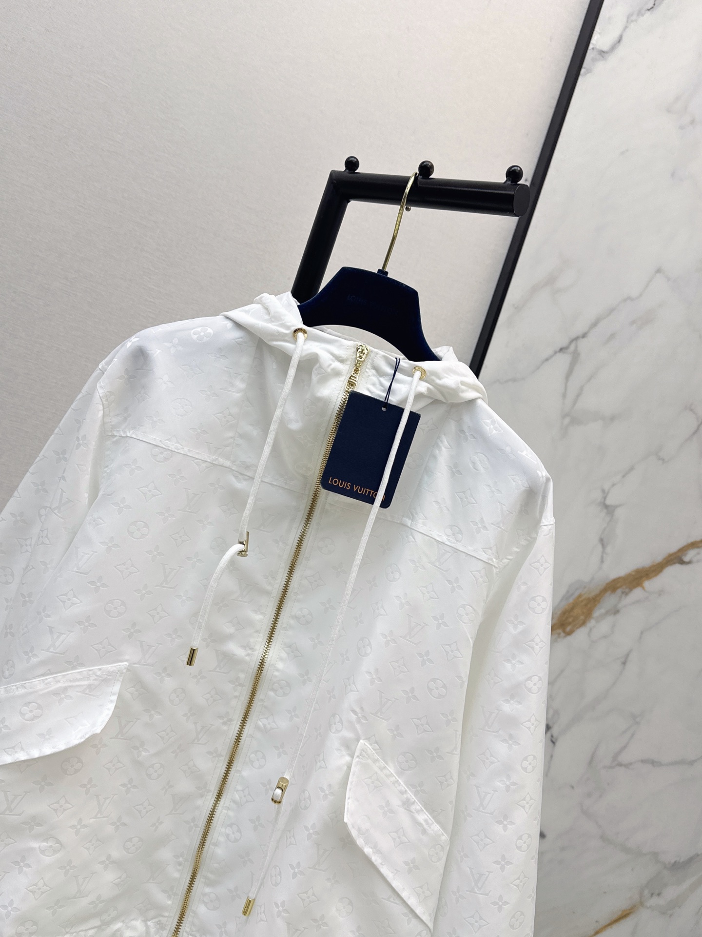Louis 26ss Tonal Print Hooded Zip Jacke