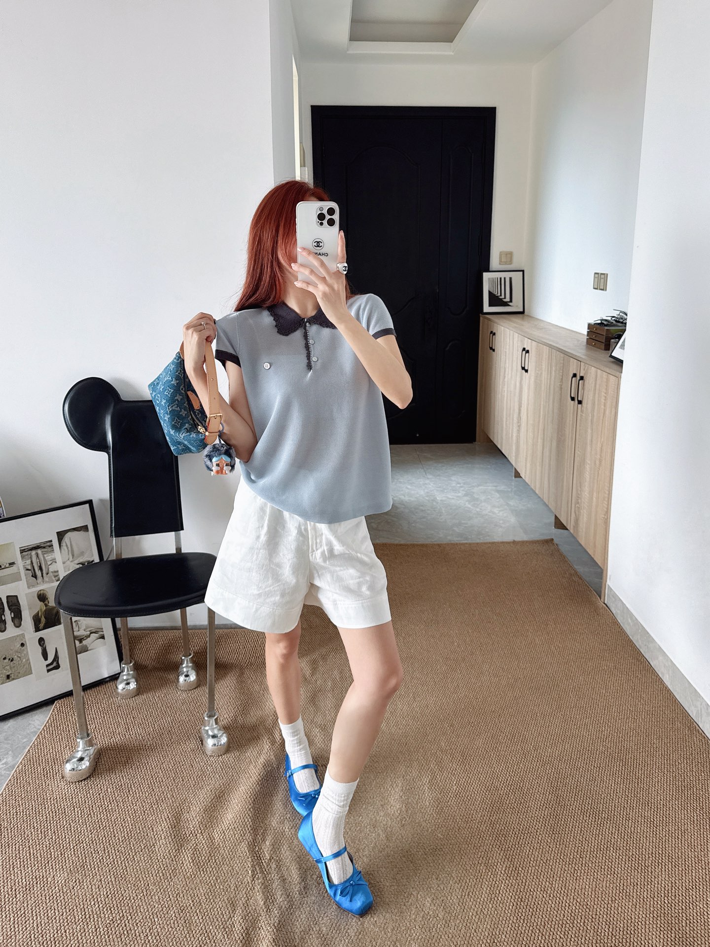 Miu 26ss sleeveless polo knitwear