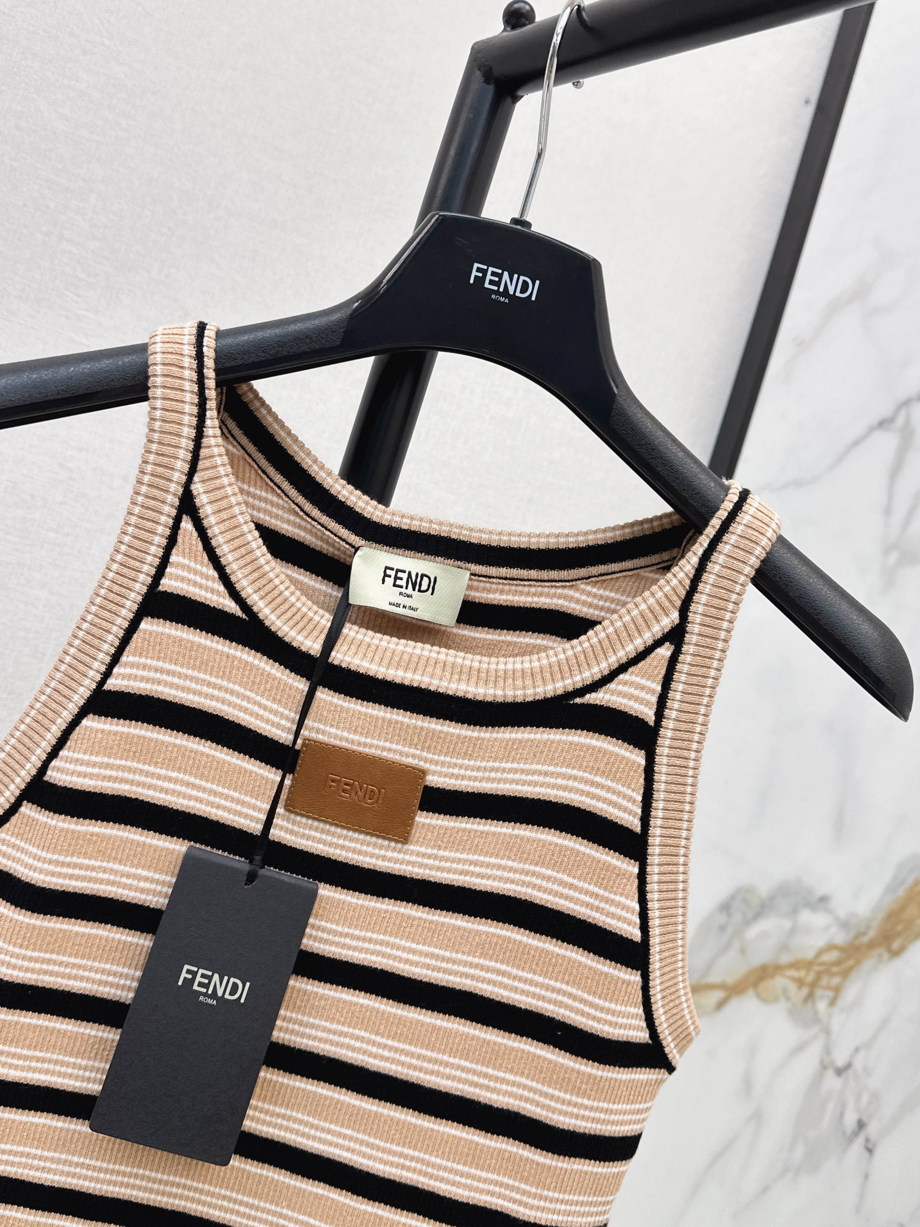 Fend 26ss stripe vest