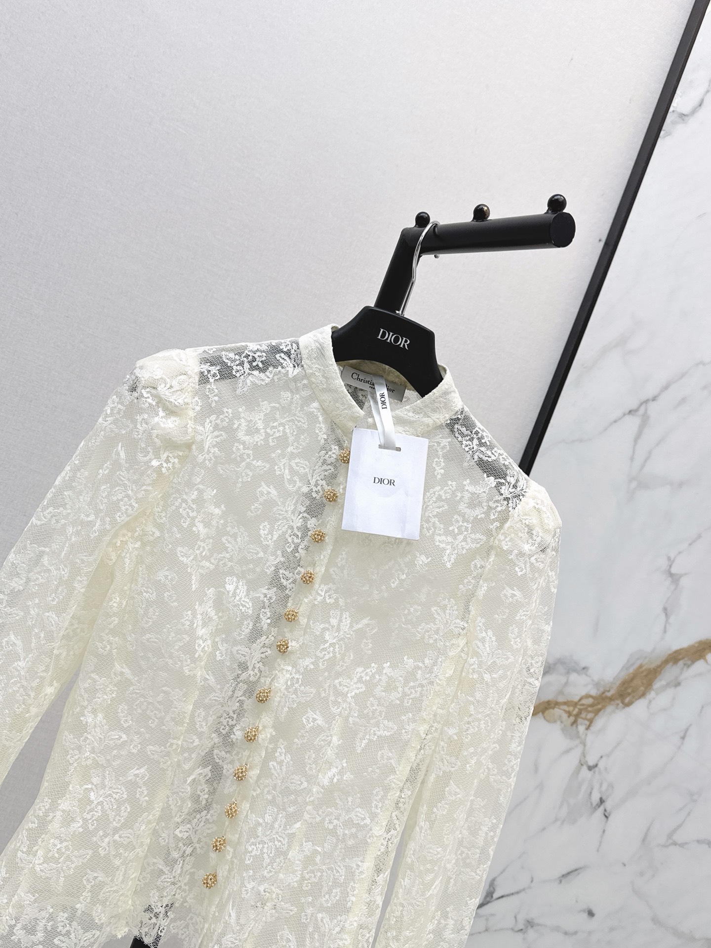 CD 26ss lace ruffle shirt