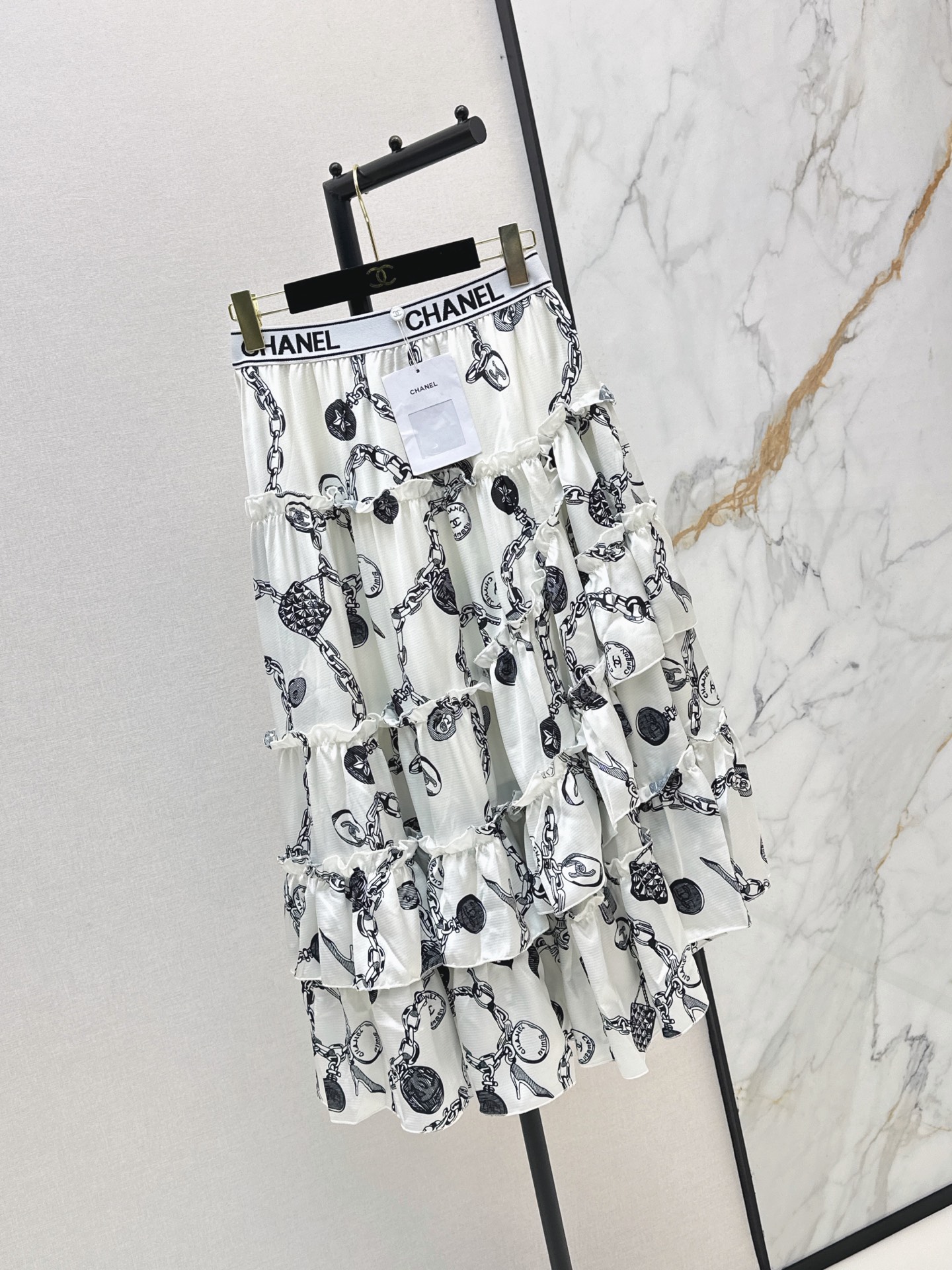 Chan 26ss print skirt