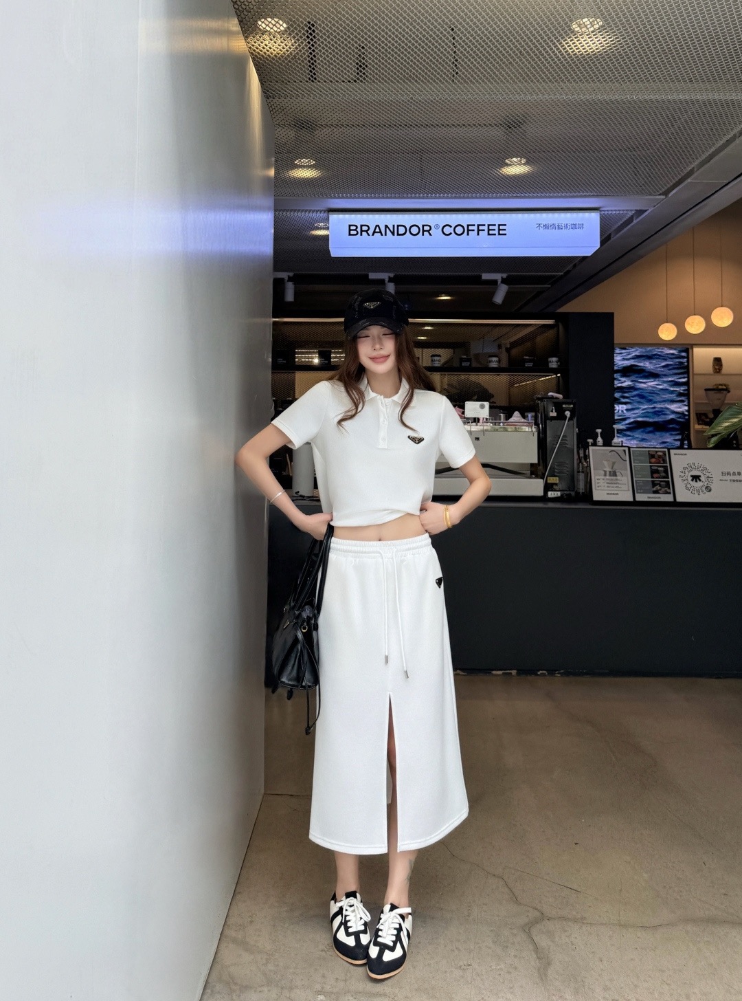 Pra 26ss polo top skirt set