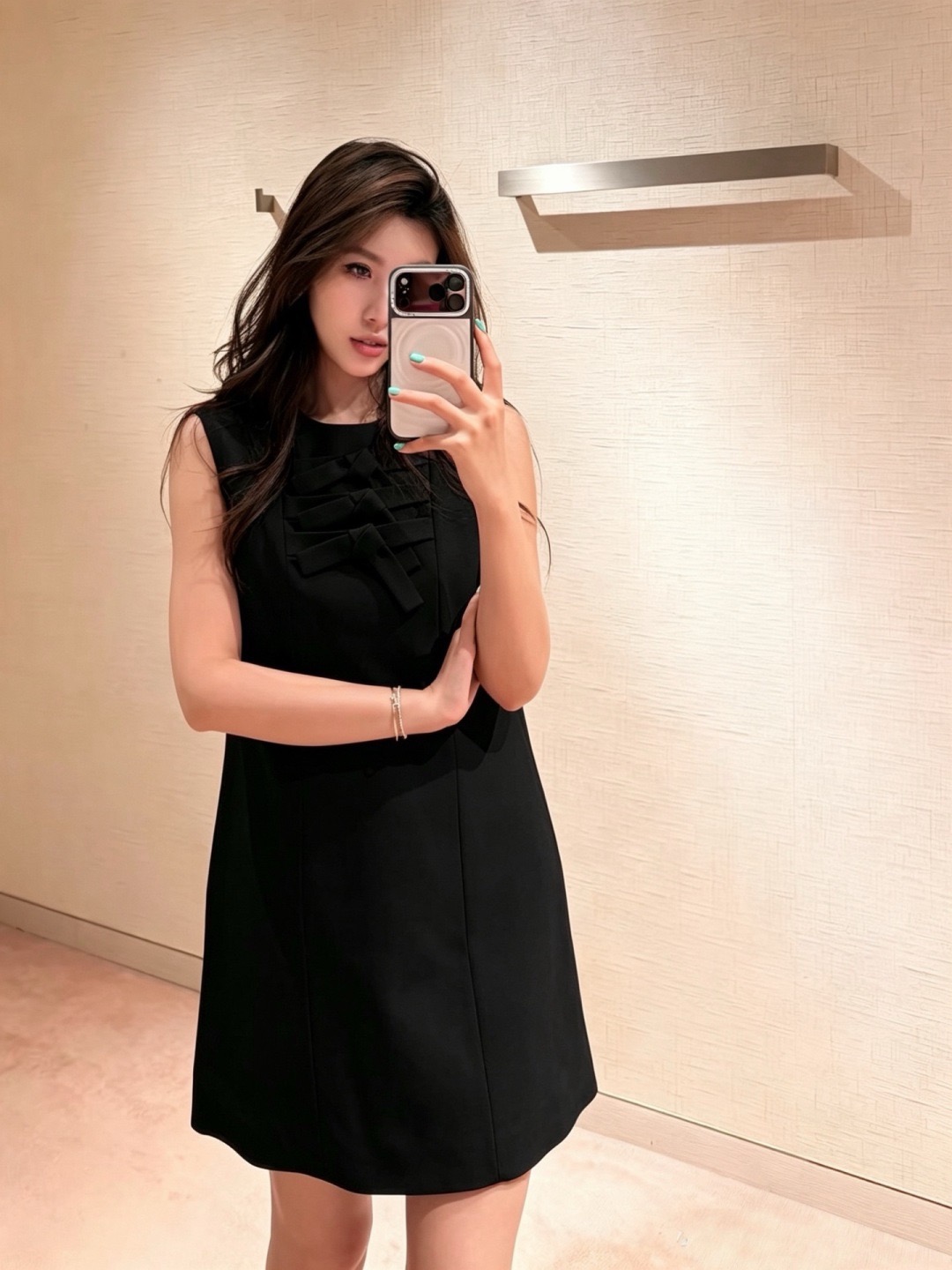 Loui 26ss sleeveless bow dress