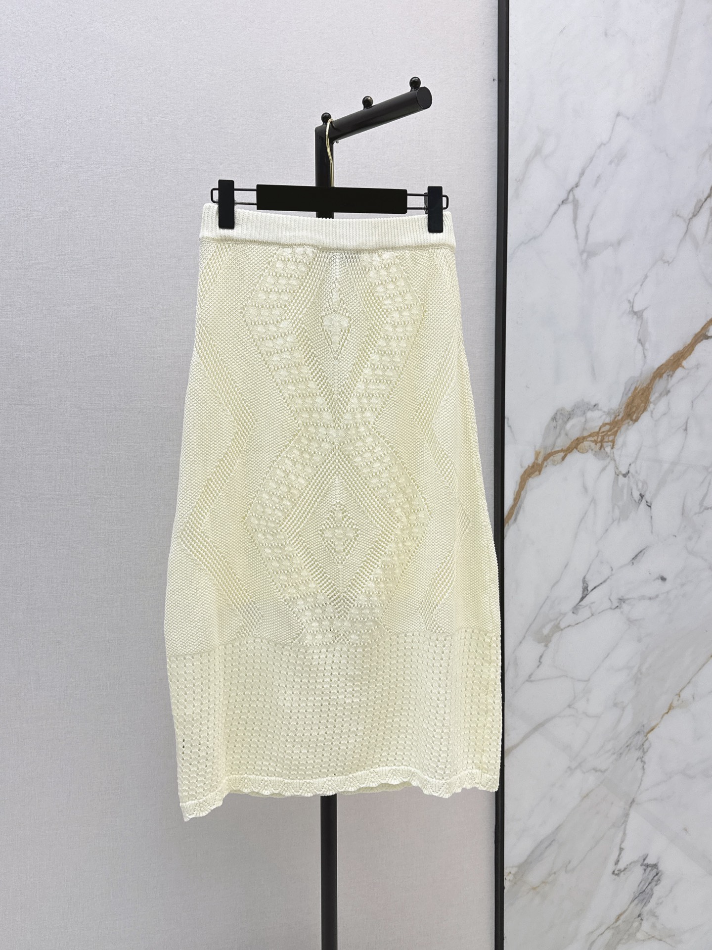 Chan 26ss hollow knit skirt