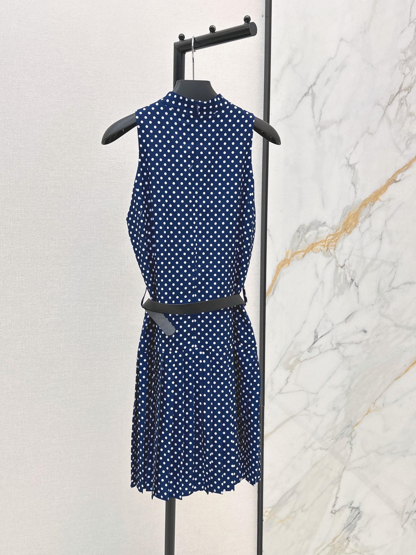 Pra 26ss polk dot sleeveless dress
