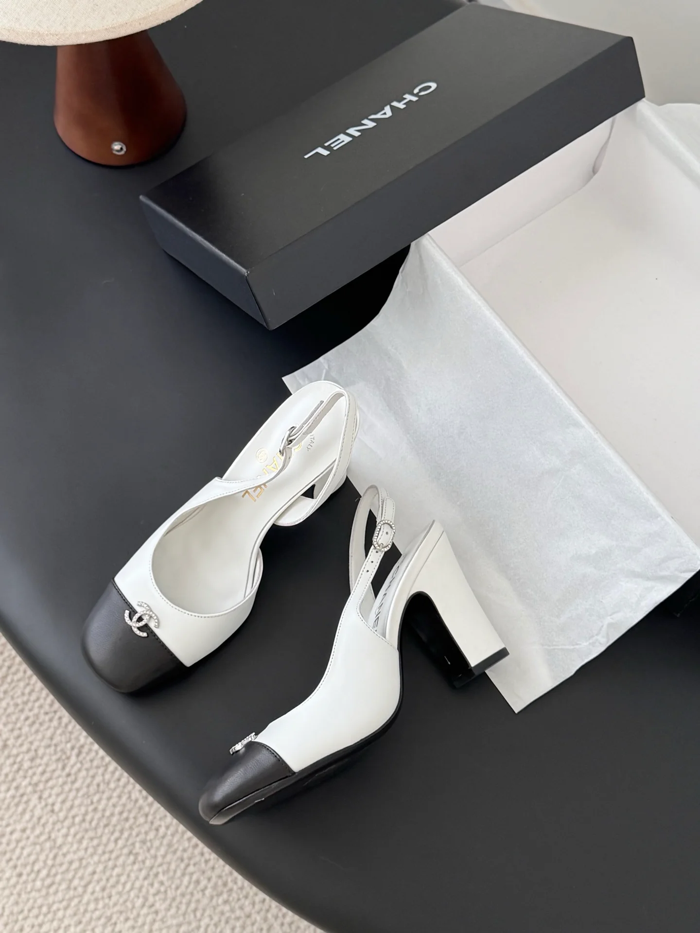 Chan 25fw slingback mary jane chunky heels