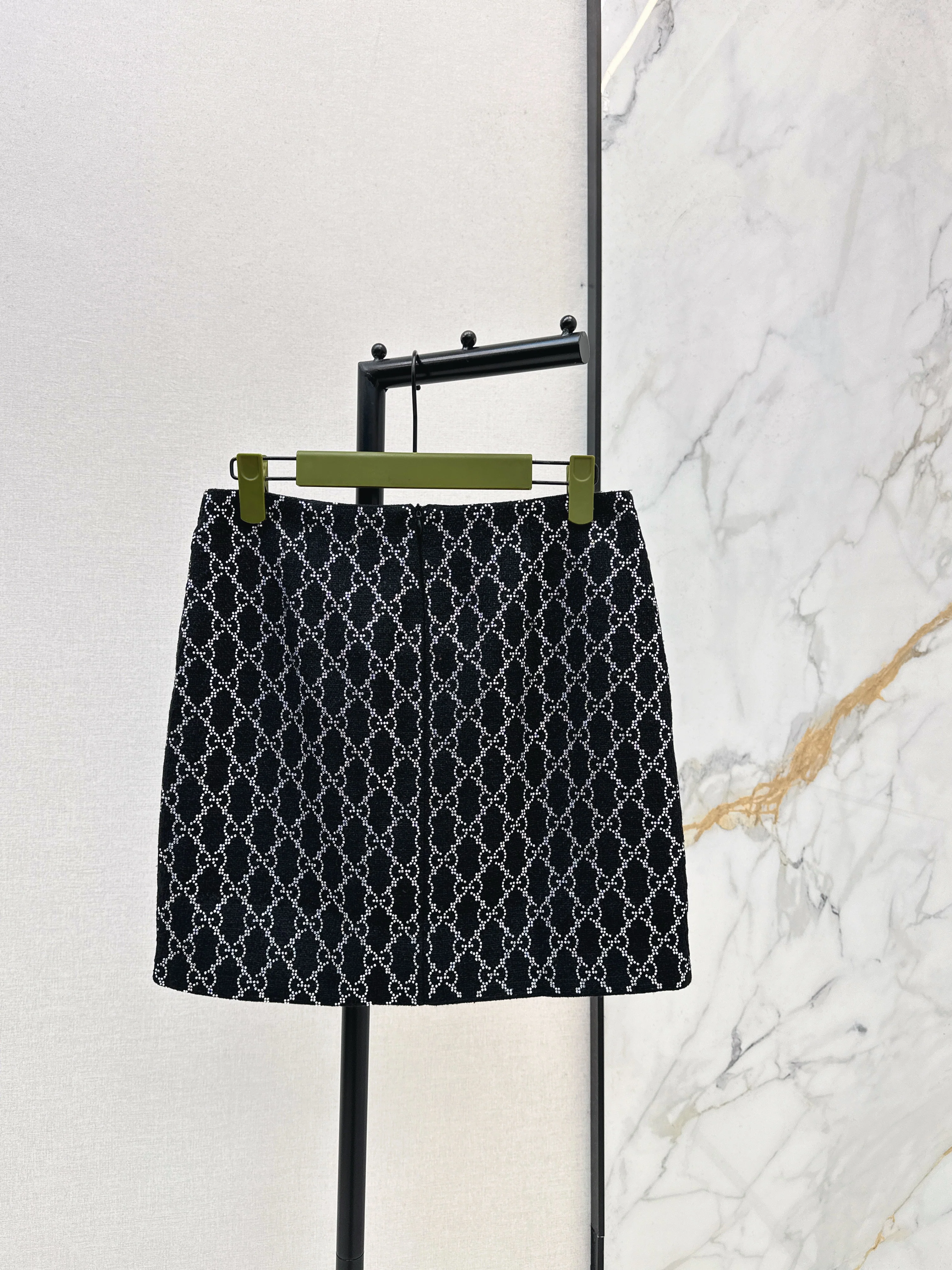 Gucc 26ss rhinestone skirts