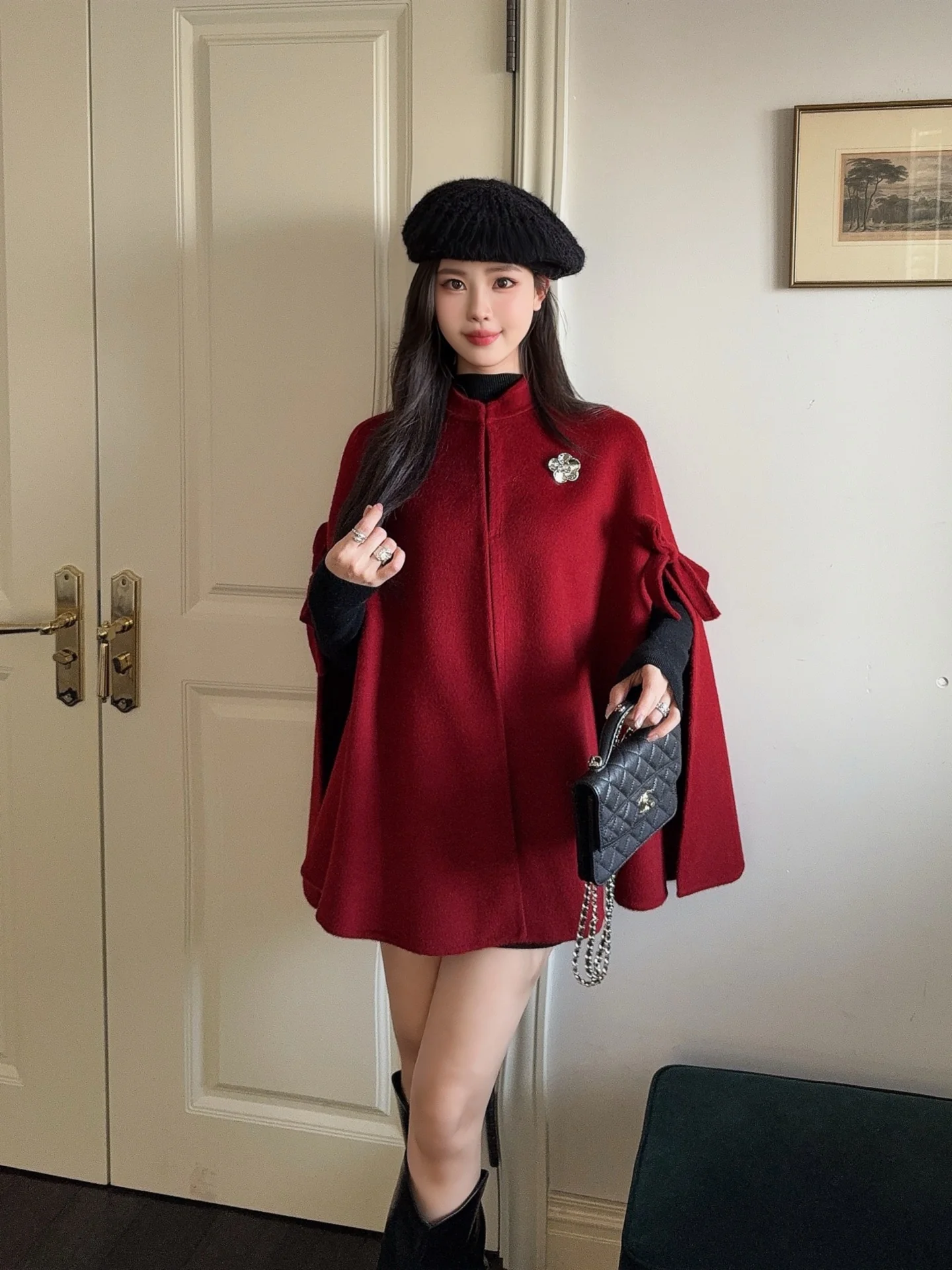 Chan 25fw wool cape coats