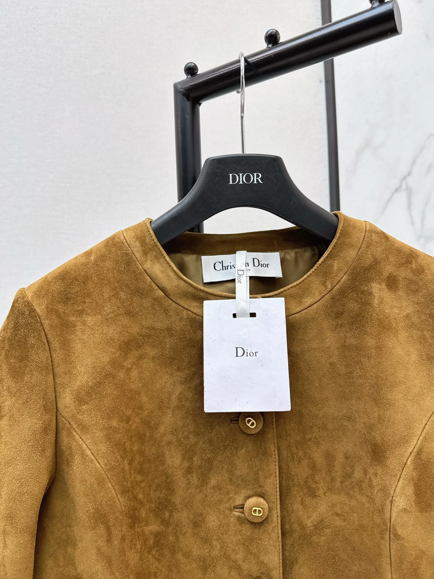 CD 25fw suede leather jacket