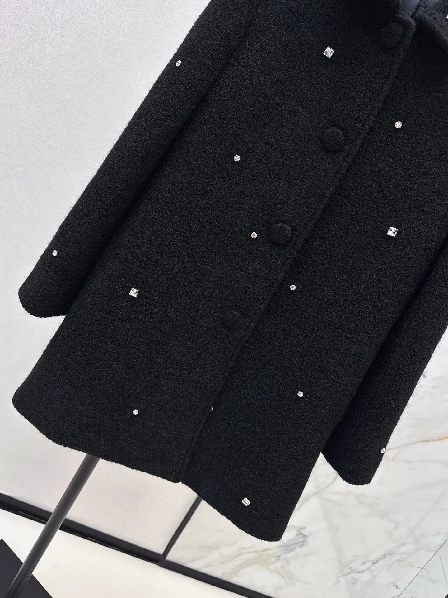 Miu 25fw rhinestone overcoats