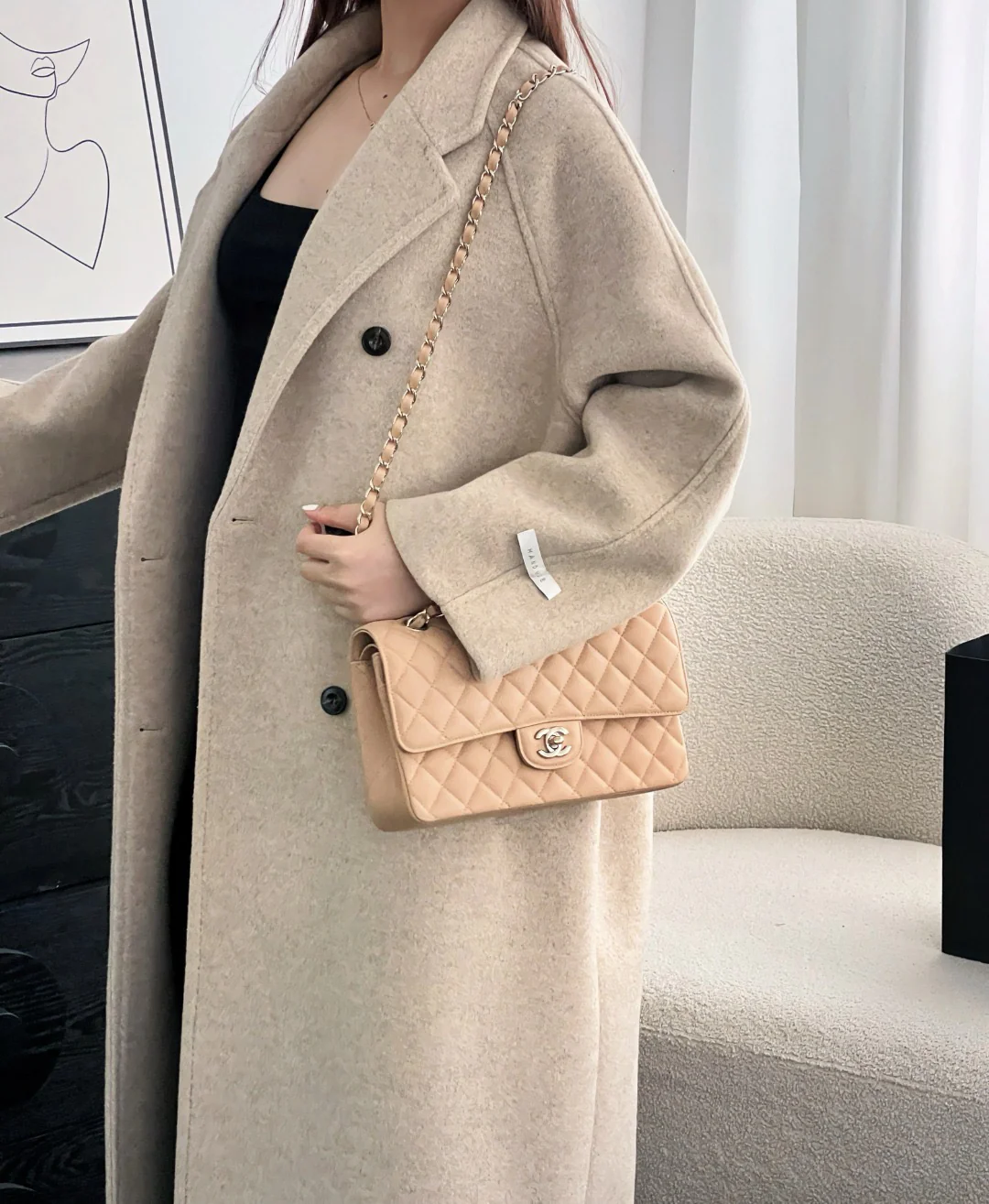 Chan cf25 chain shoulder bag