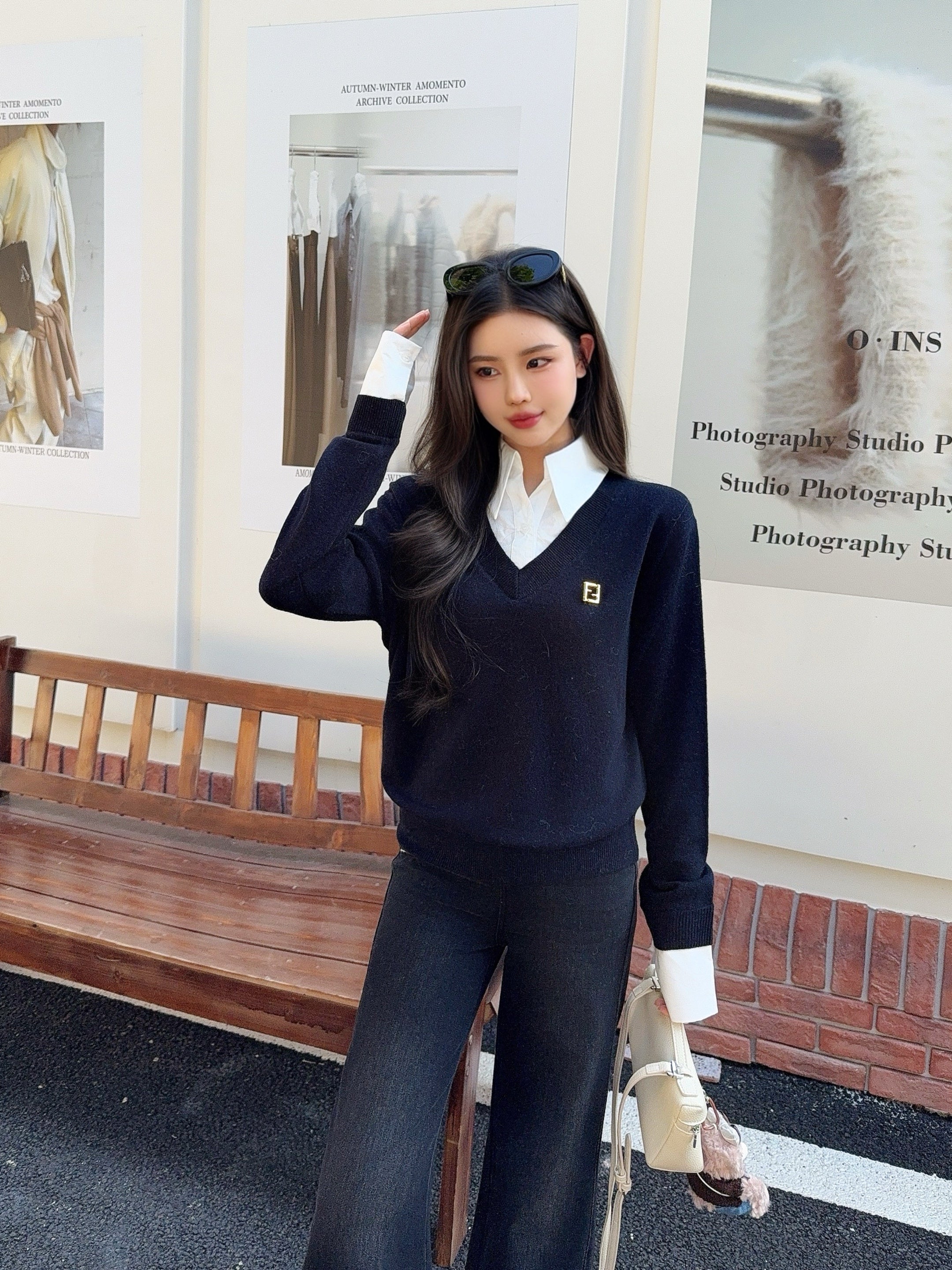 Fend 26ss 2in1 knit shirts