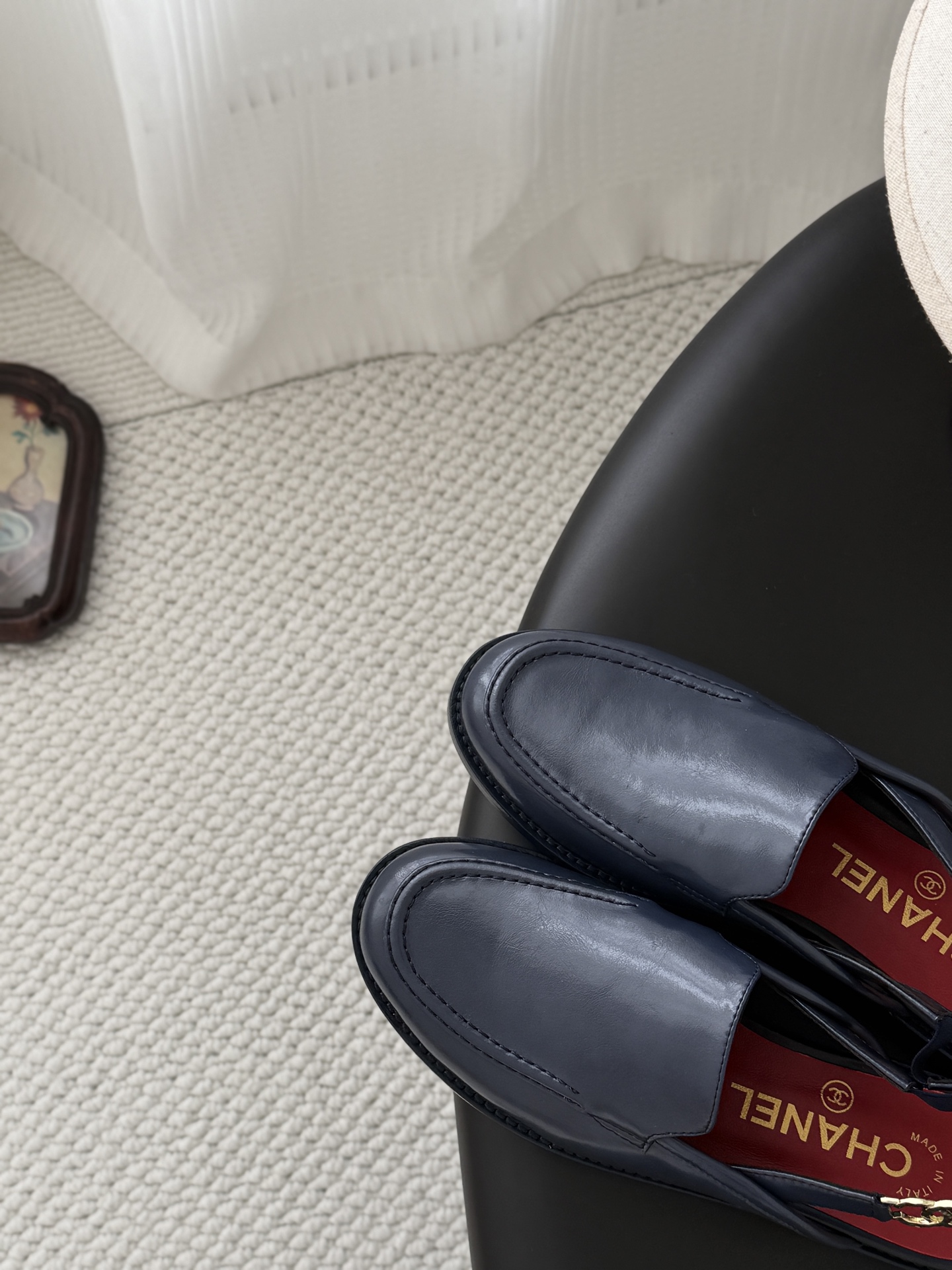 Chan 26ss slingblack loafers