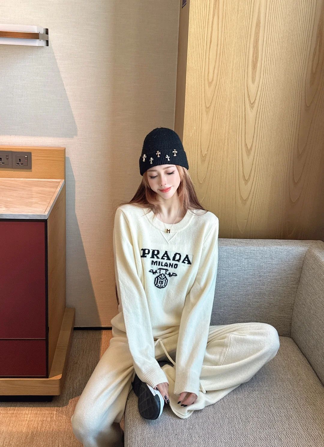 Pra 25fw sweater pants set