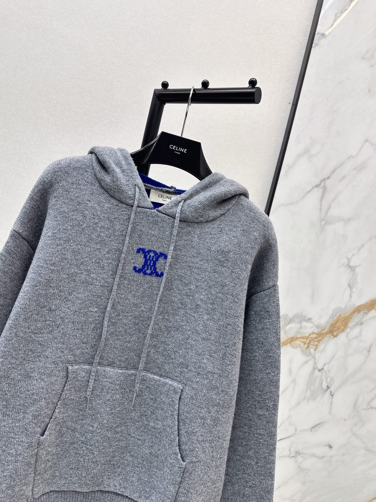 Celi 26ss hooded jacquard sweater
