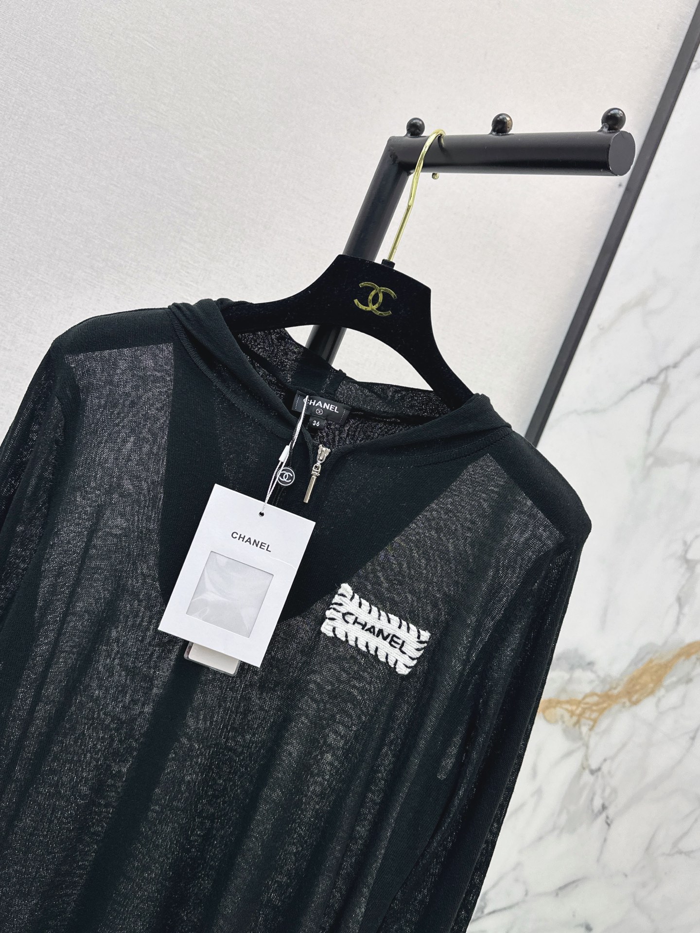 Chan 26ss hooded knitwear