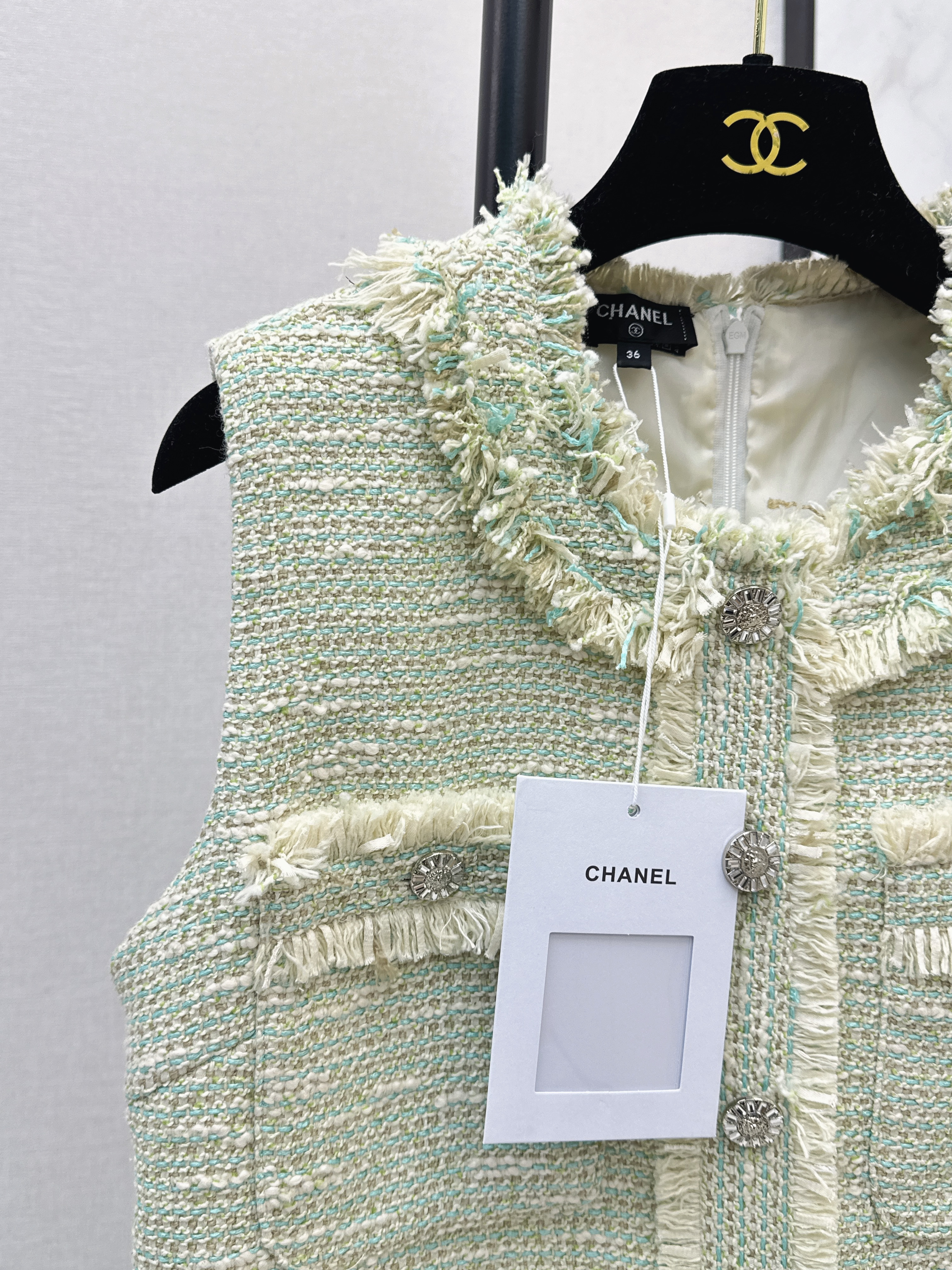 Chan 26ss woven sleeveless dress