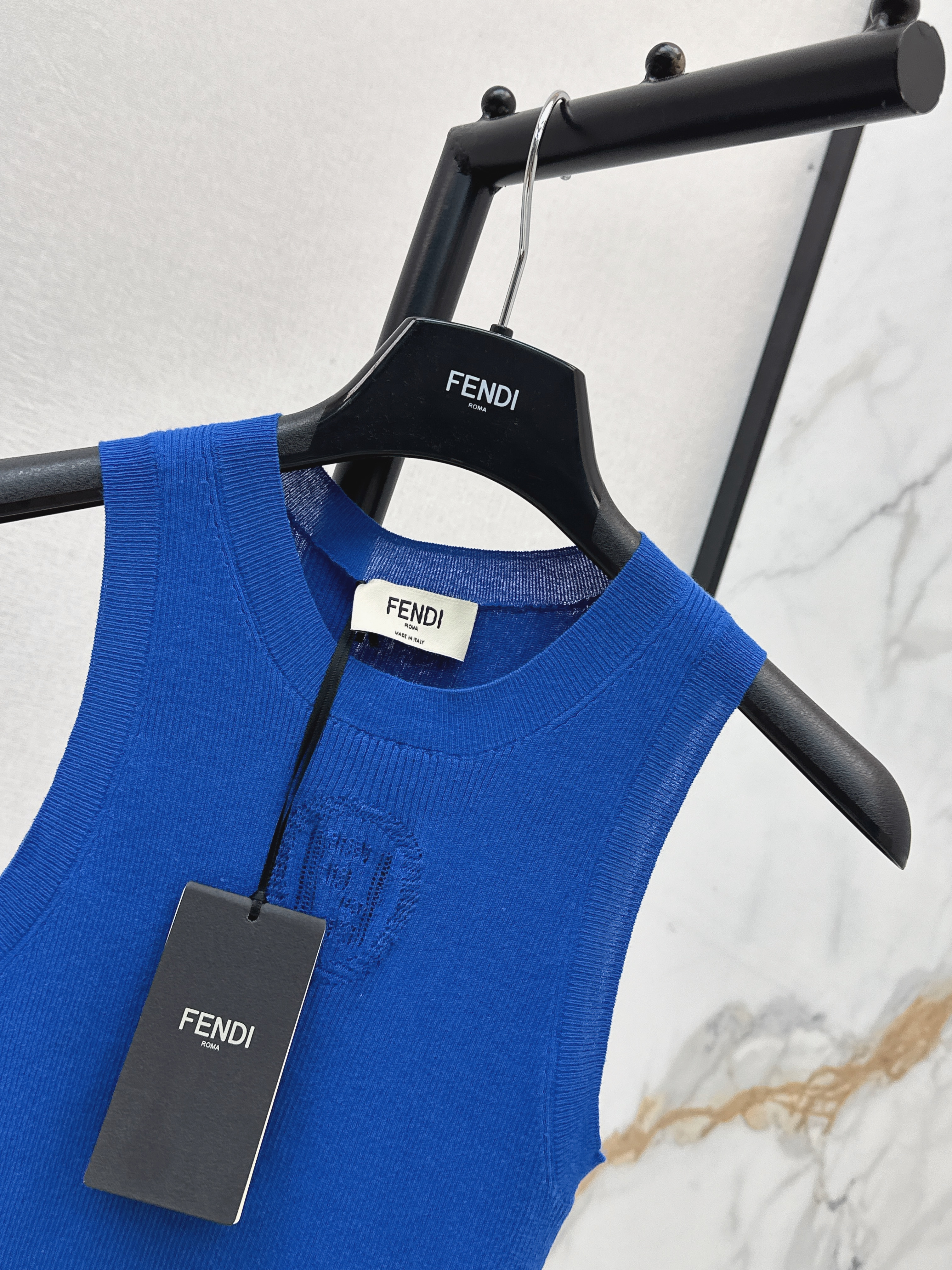 Fend 26ss jacquard knit vest