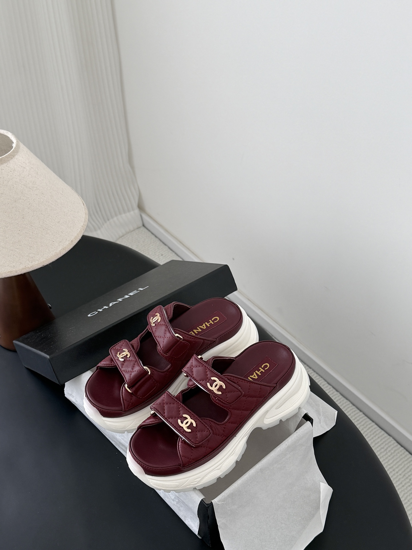 Chan 26ss velcro slippers