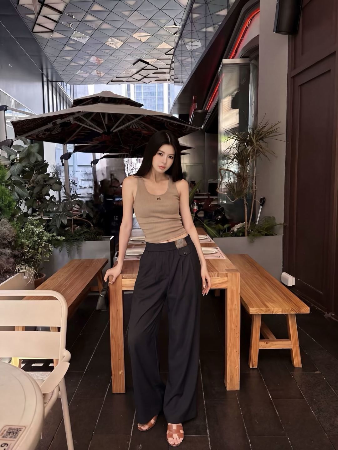 Loe 26ss straight-leg pants