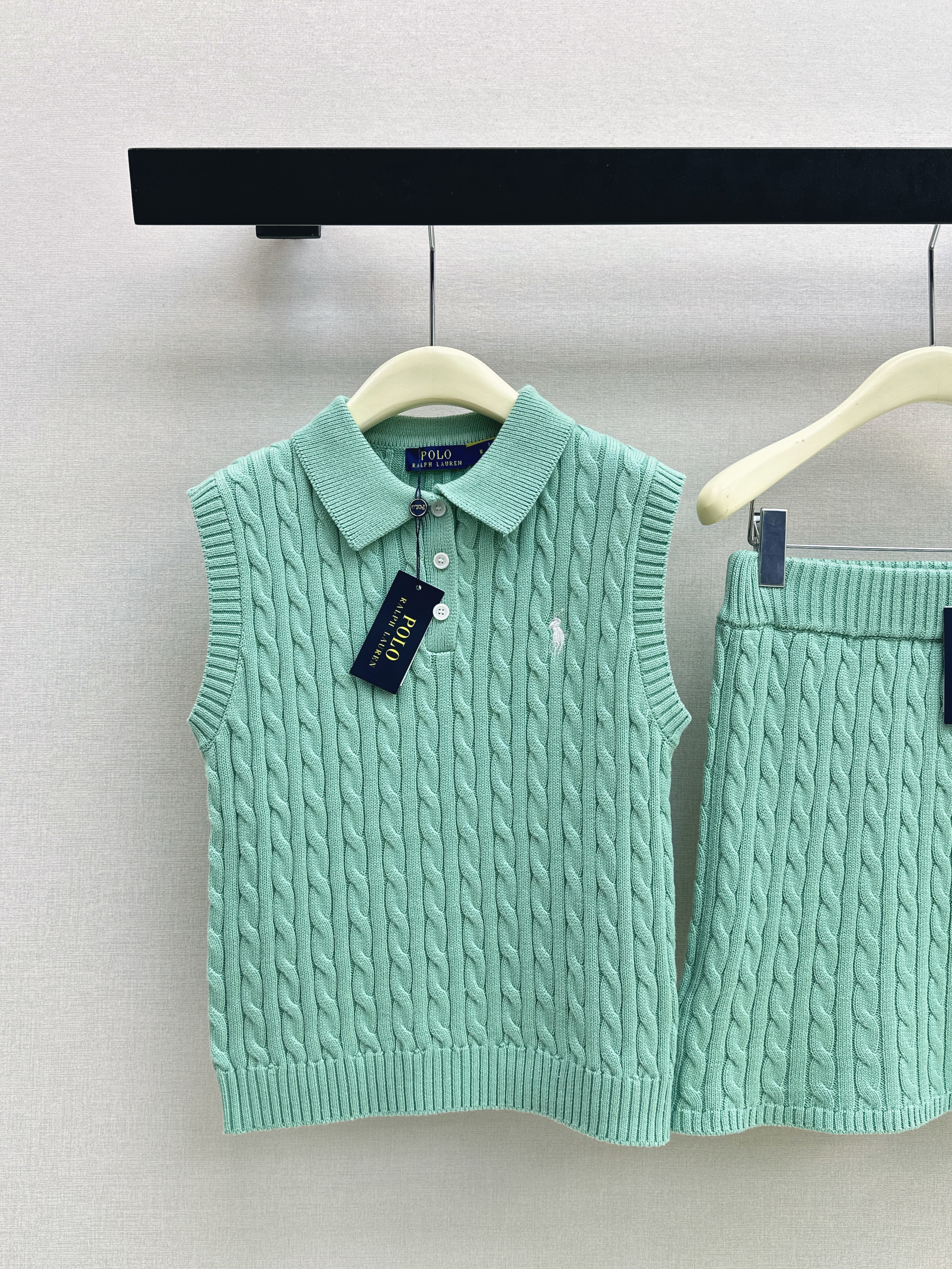 Ralp 26ss polo vest skirt set