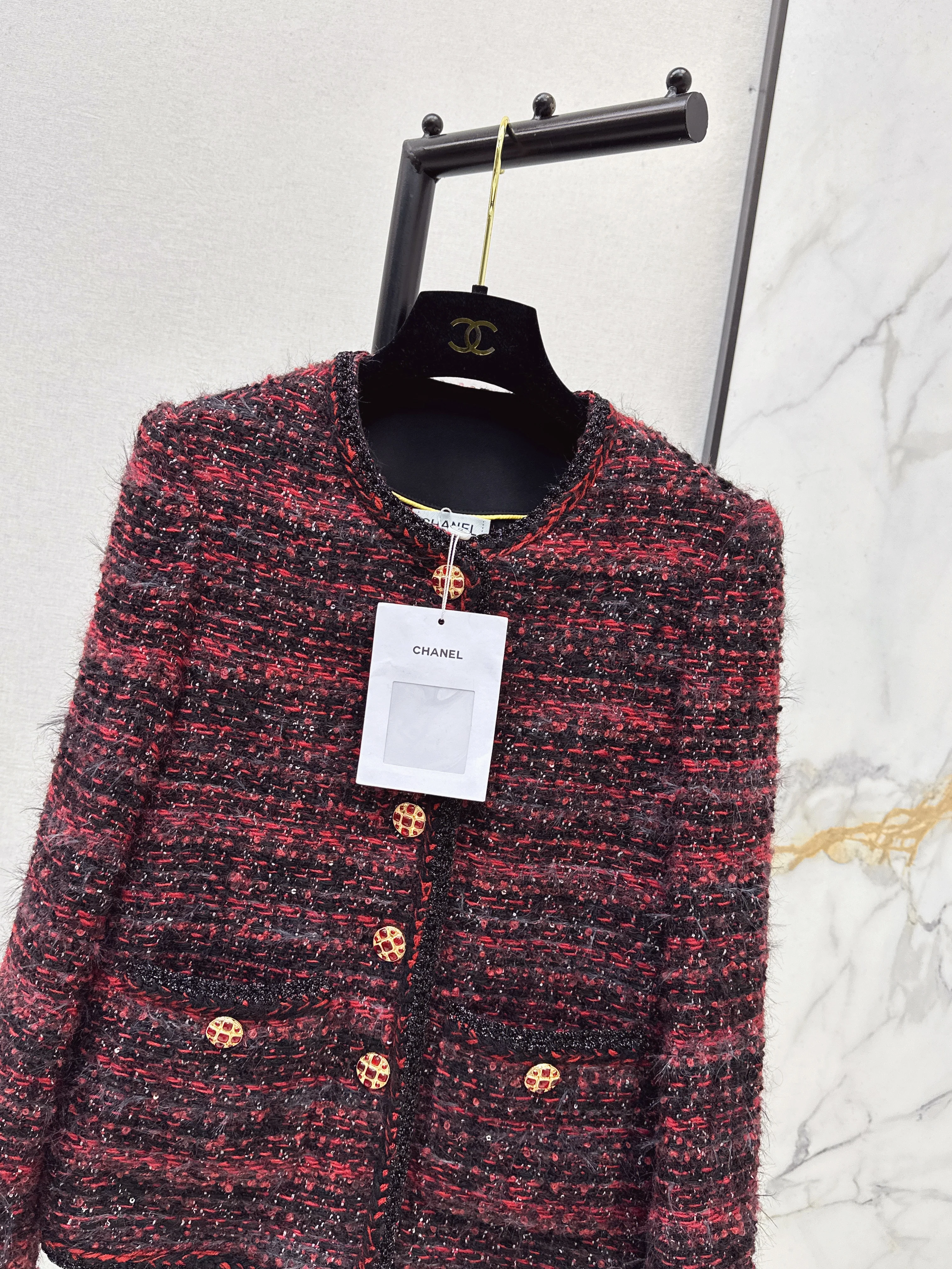 Chan 26ss woven tweed jacket