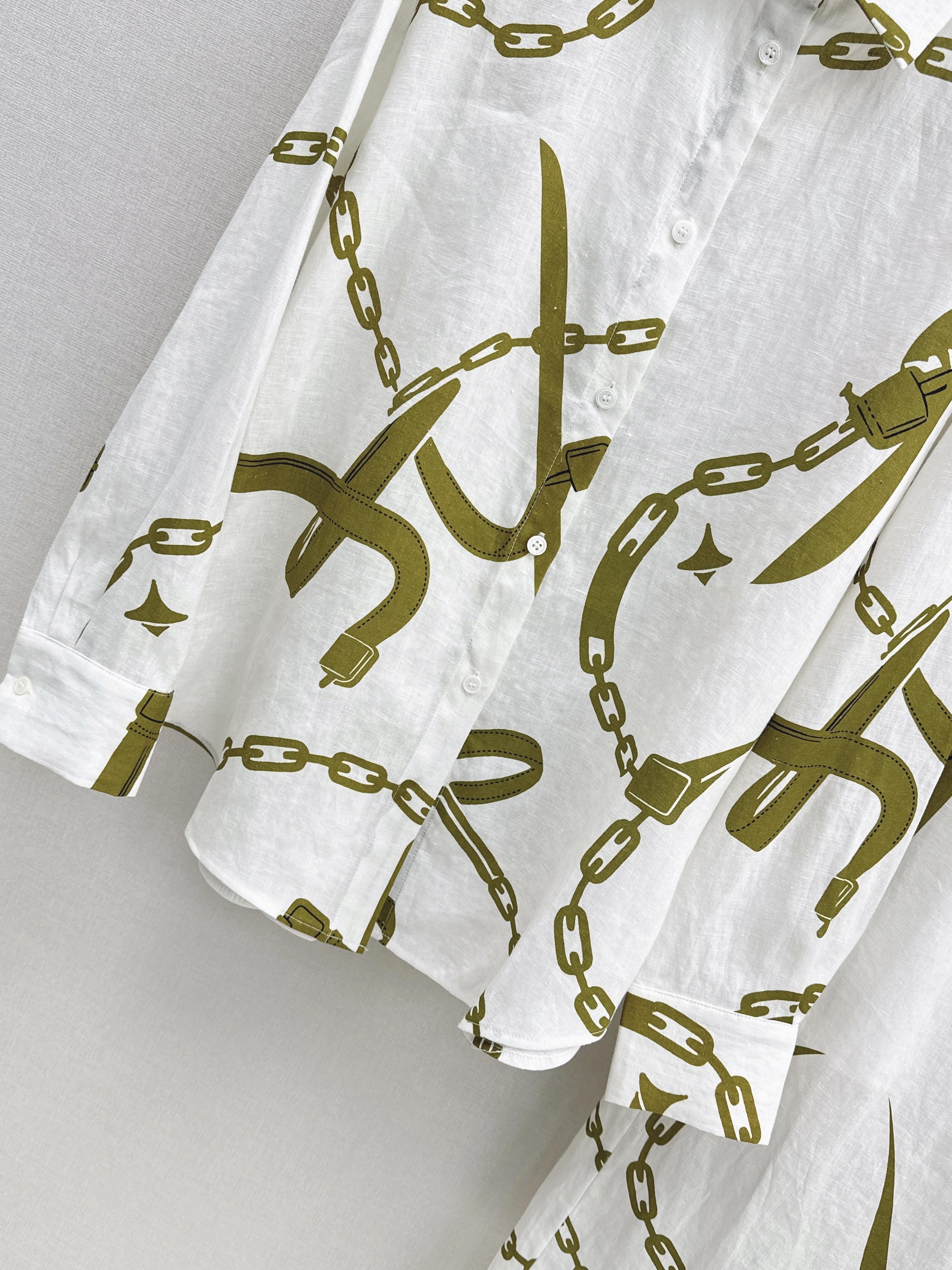 Herm 26ss print shirt skirt set