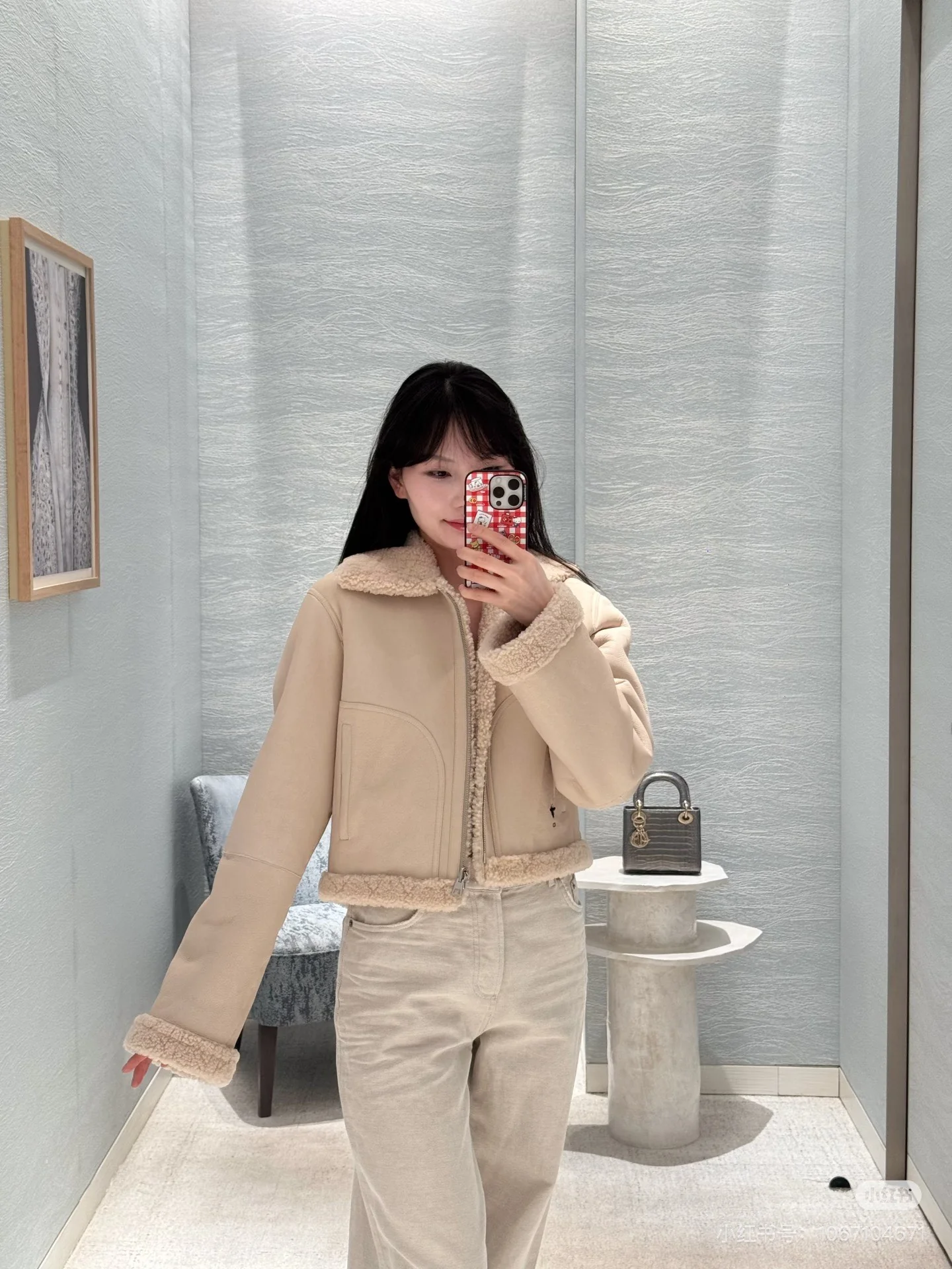 CD 26ss reversible fur jacket