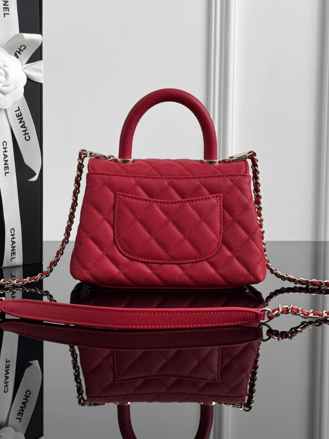 Chan mini coco handle shoulder bag