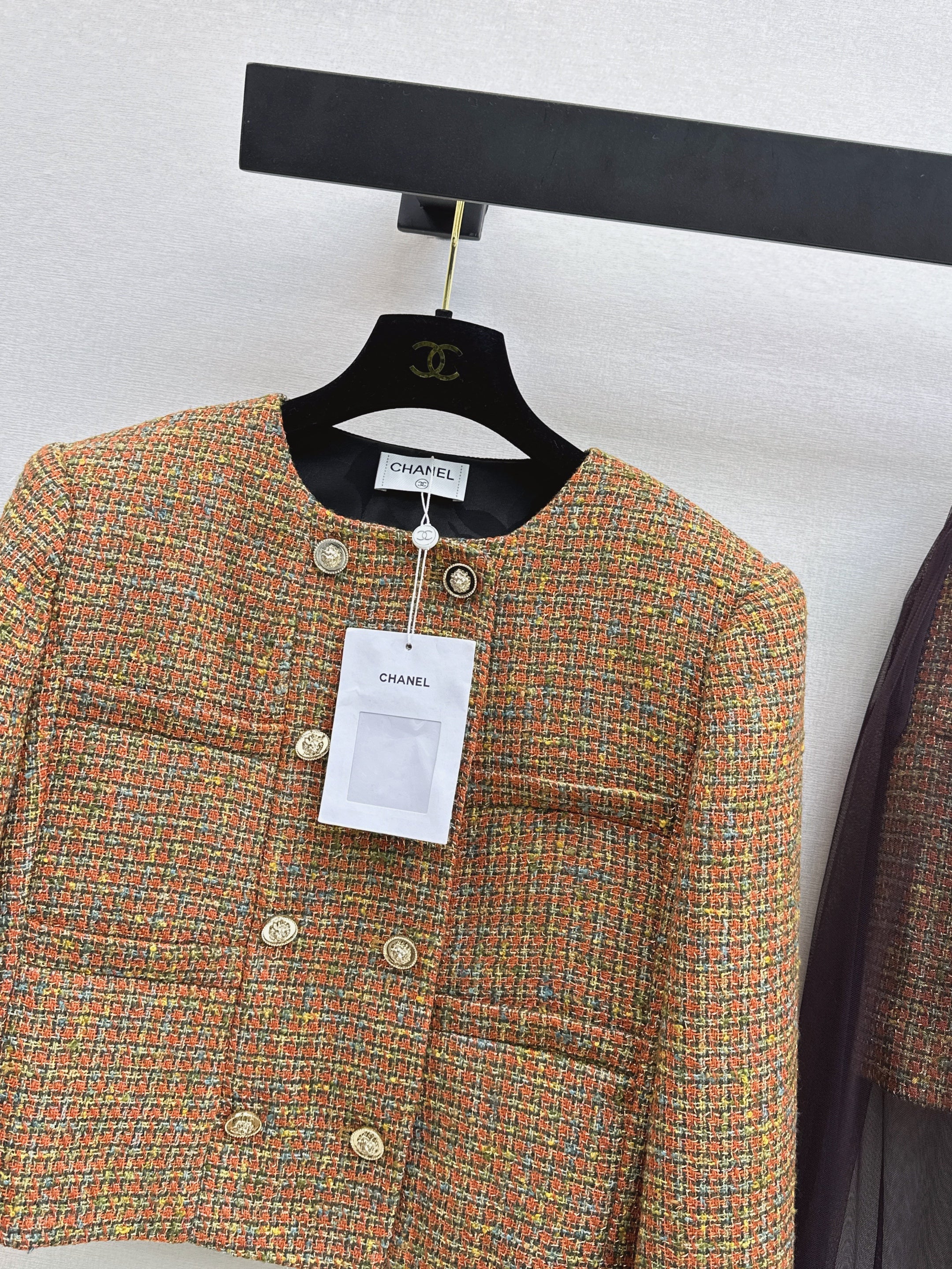 Chan 26ss tweed woven jacket
