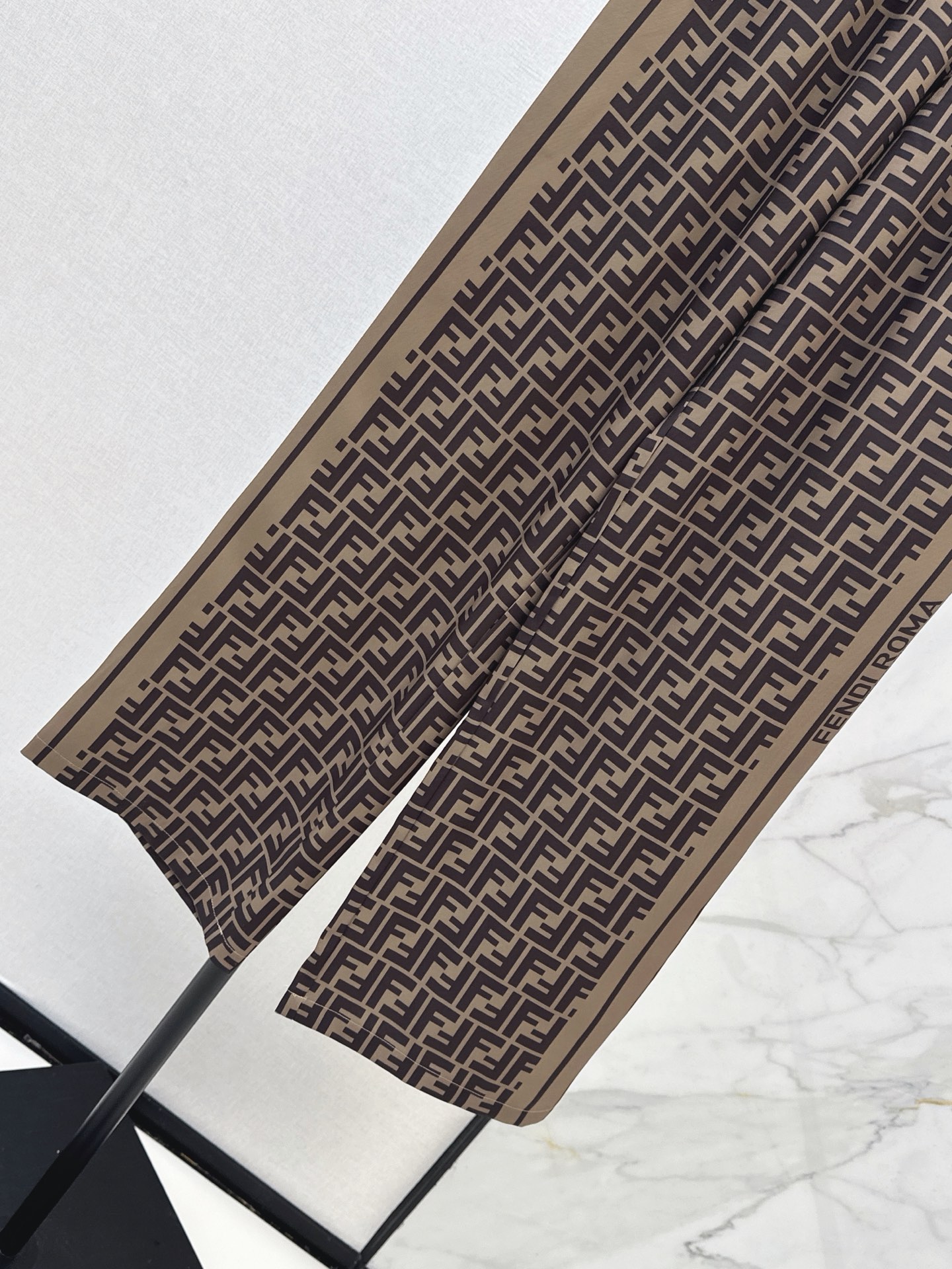 Fen 26ss drawstring wide leg pants