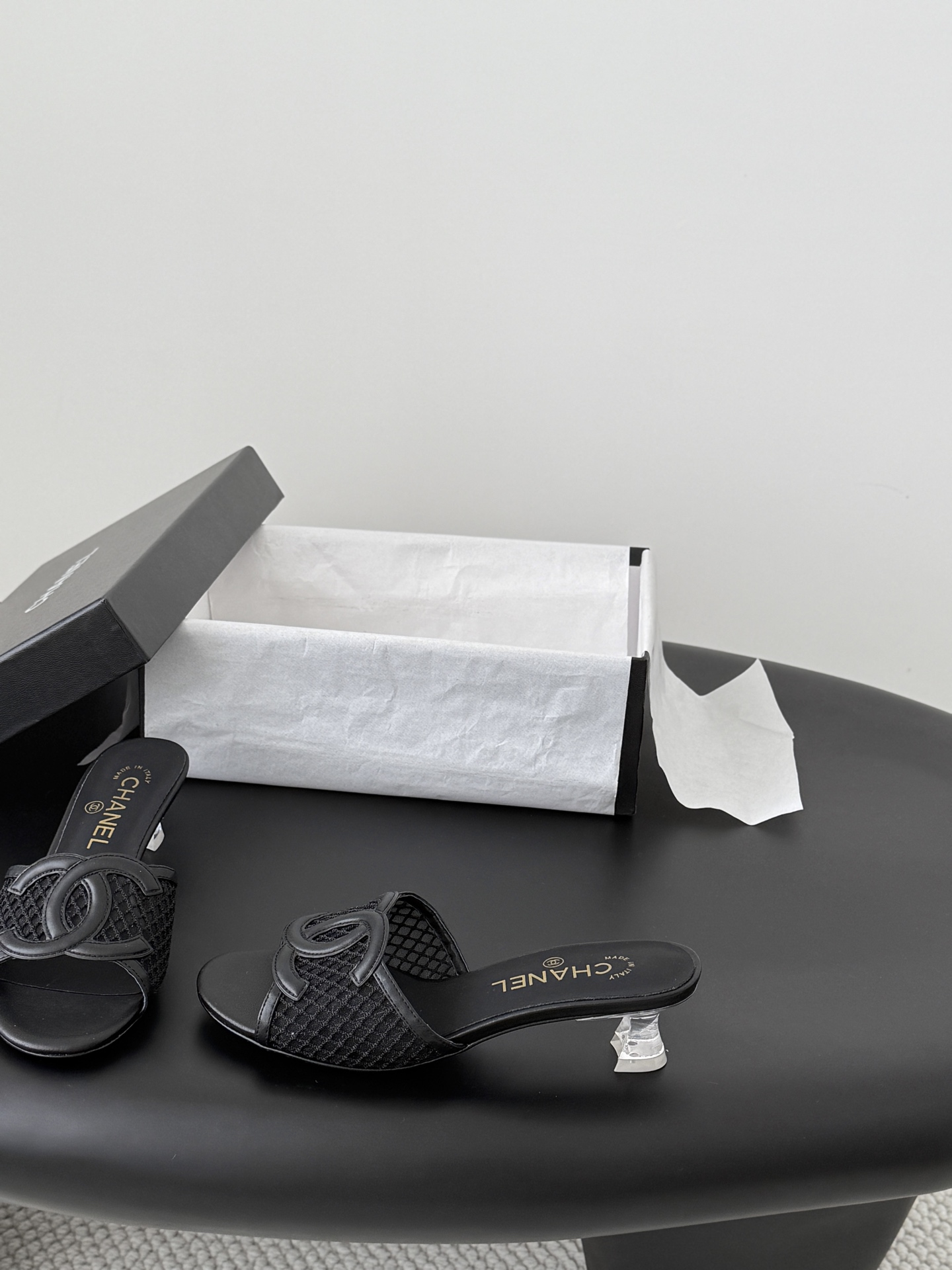 Chan 26P mesh mule sandals