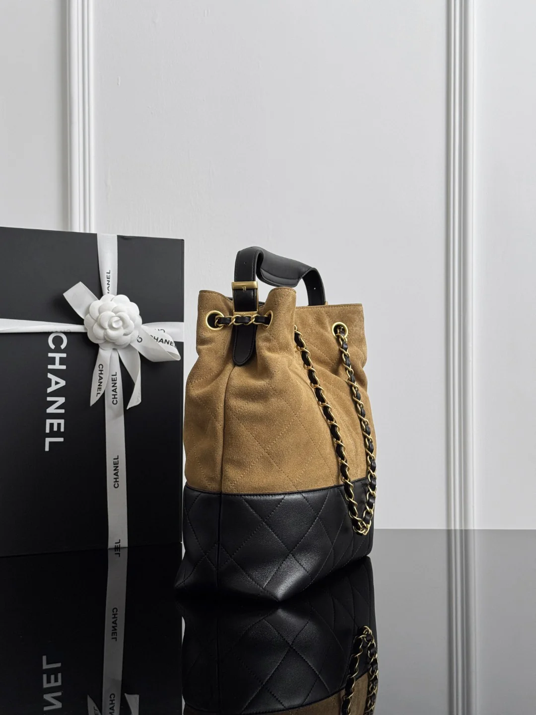 Chan 25A suede hobo bags