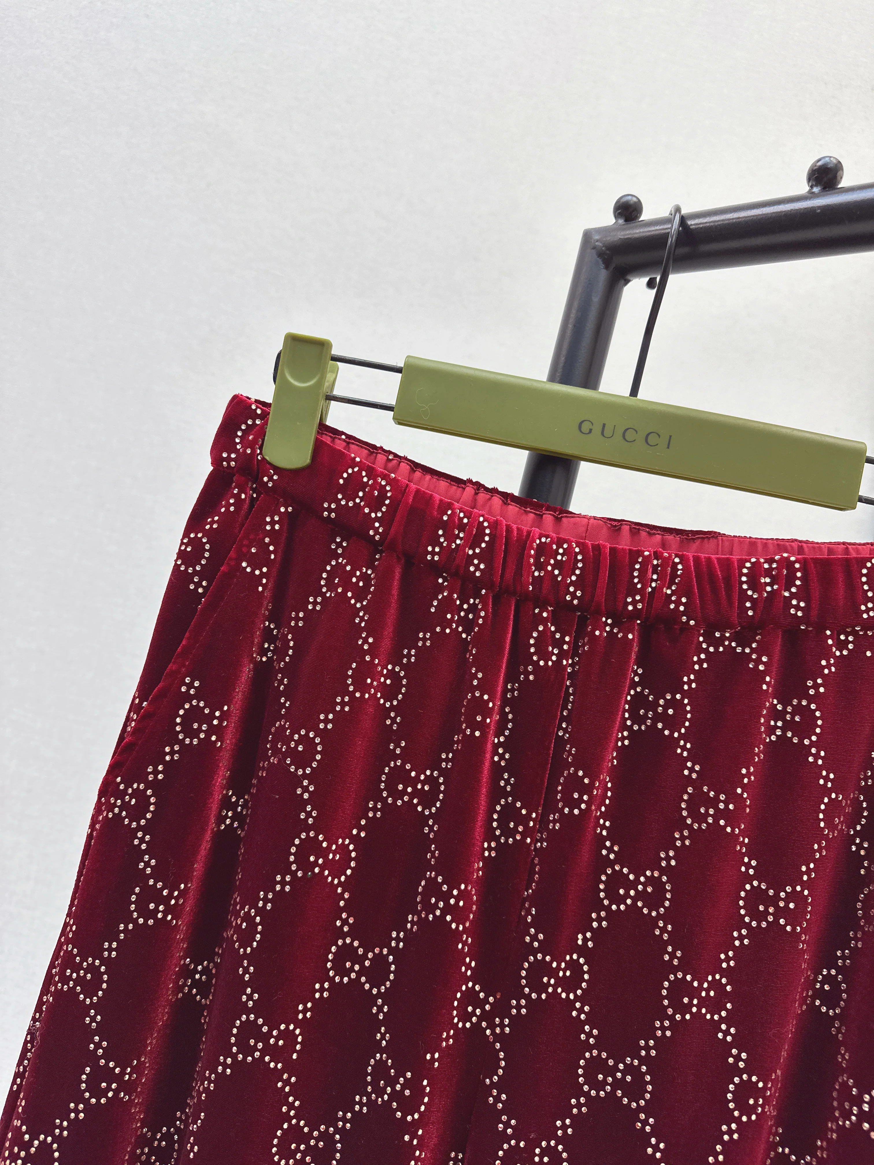 Gucc 26ss rhinestone suit pants