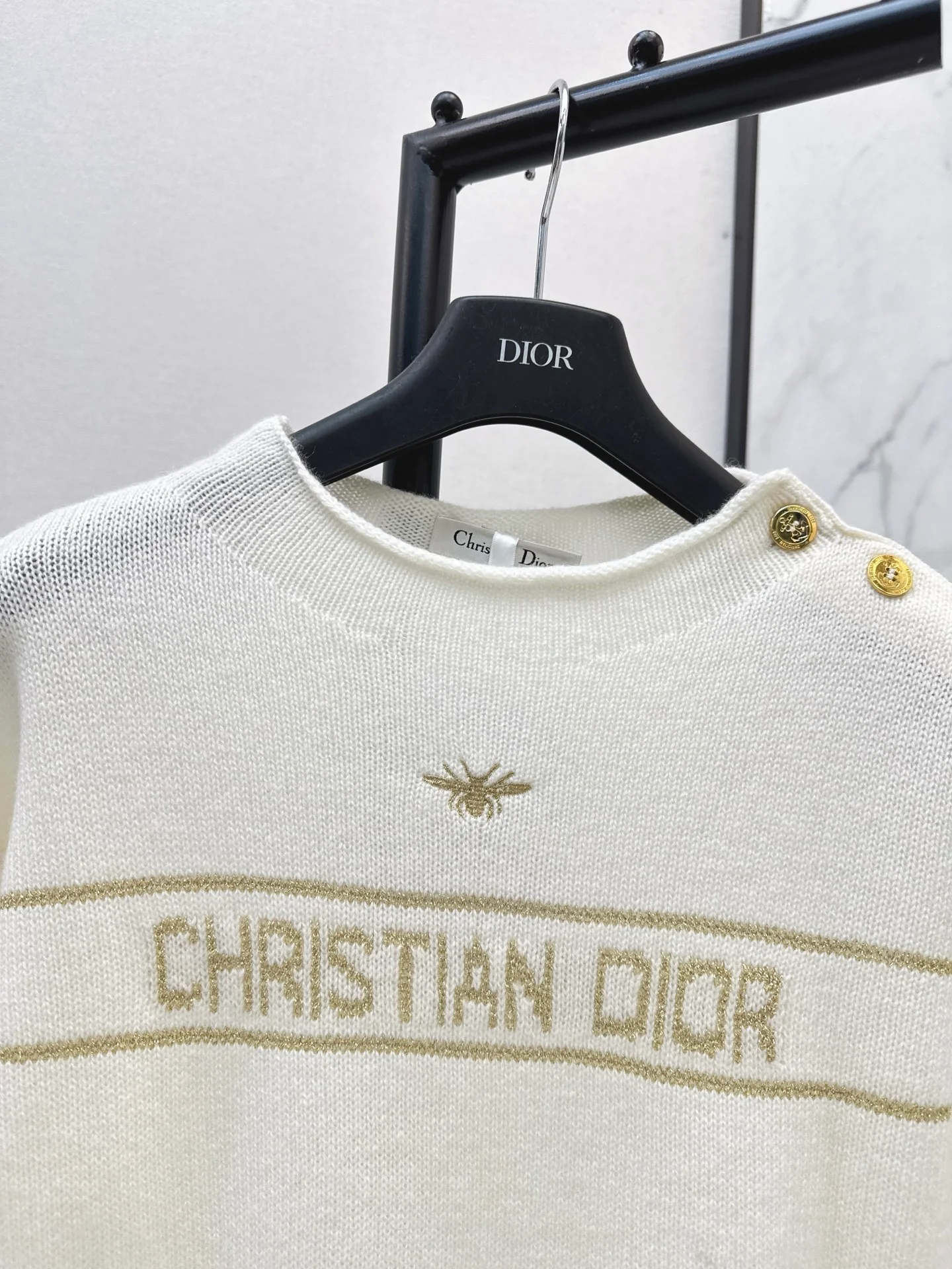 CD 26ss embroidery cashmere sweater