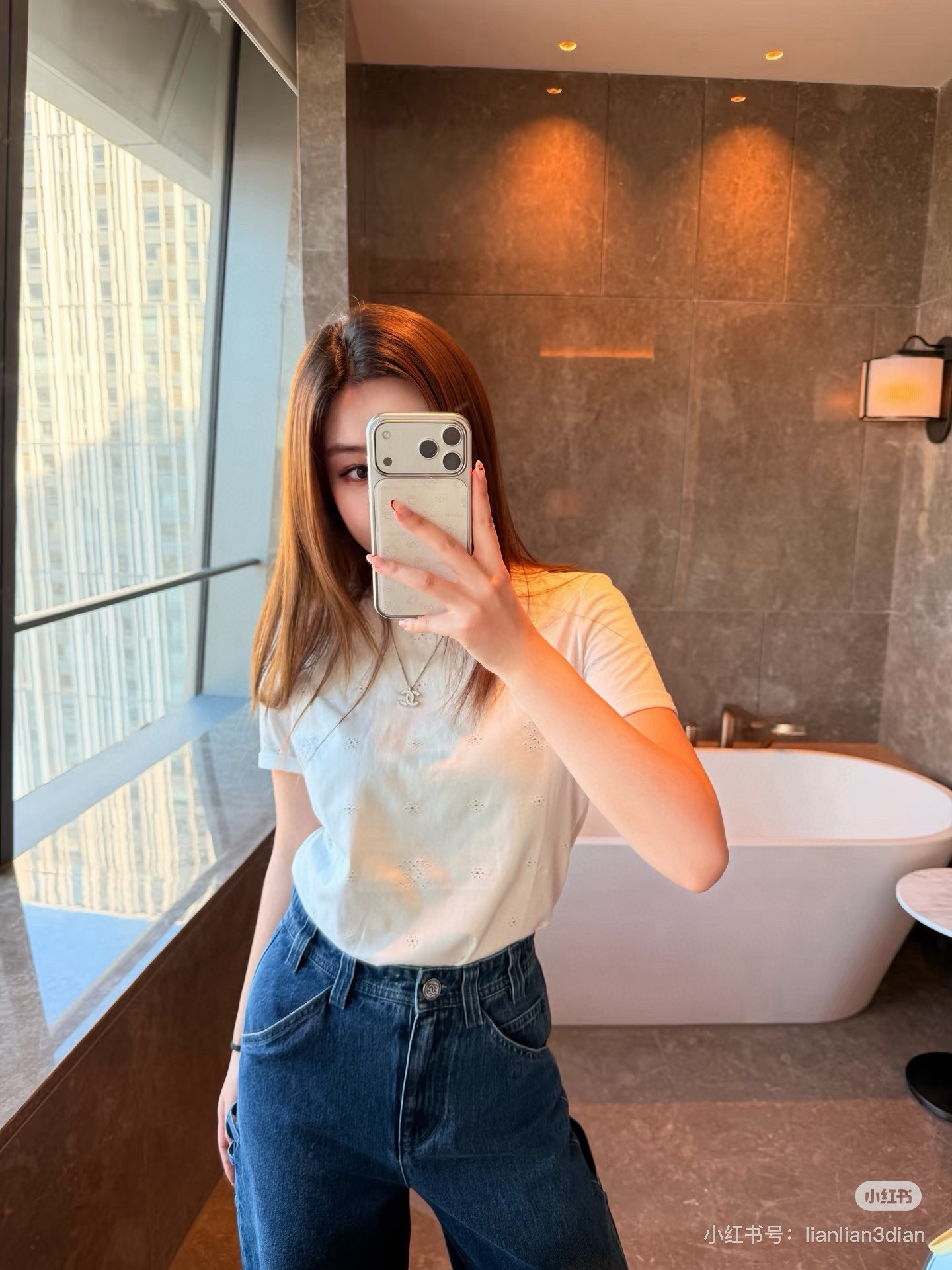 Chan 26ss hollow t-shirt