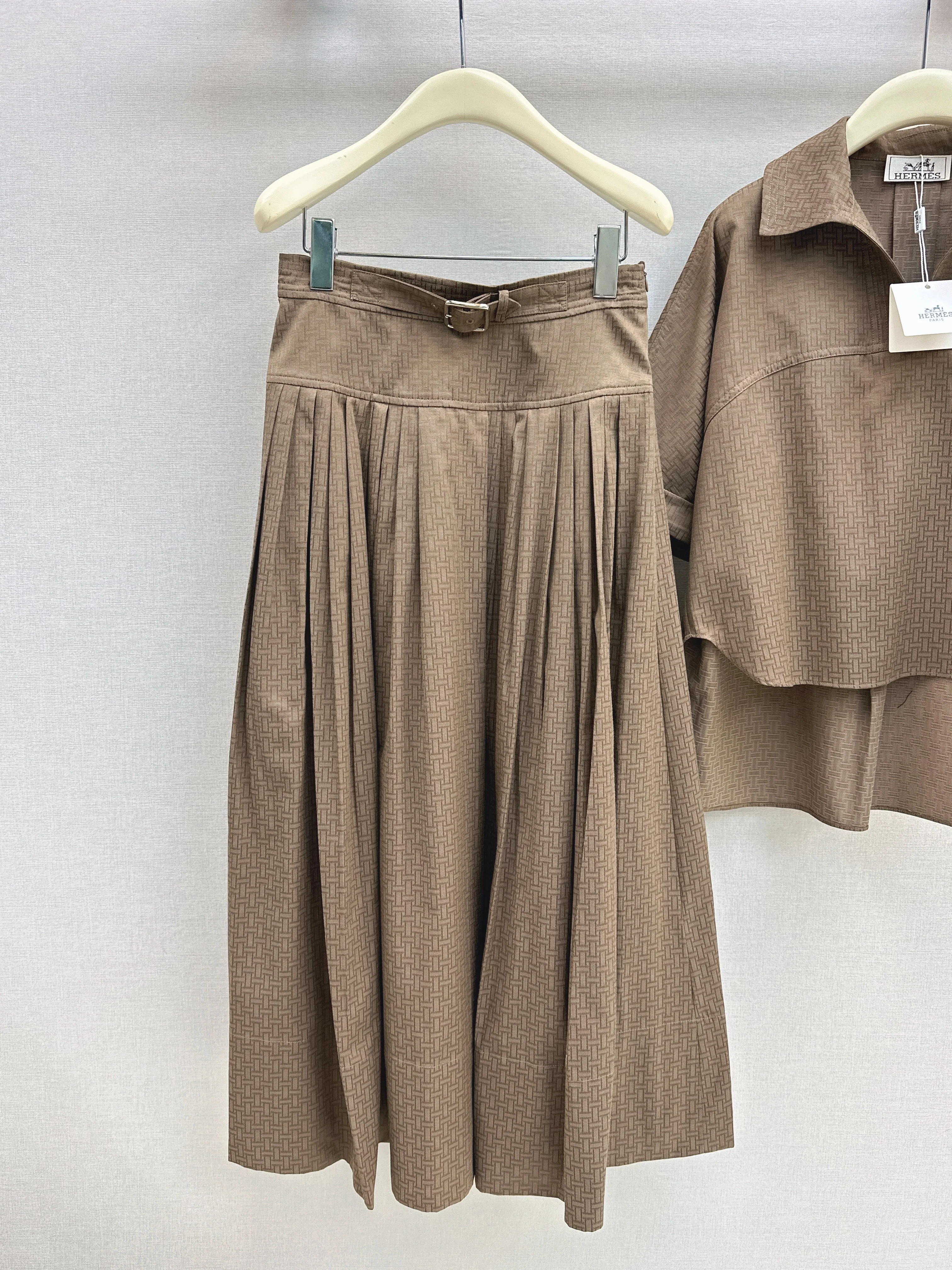 Herm 26ss jacquard shirt shirt sets