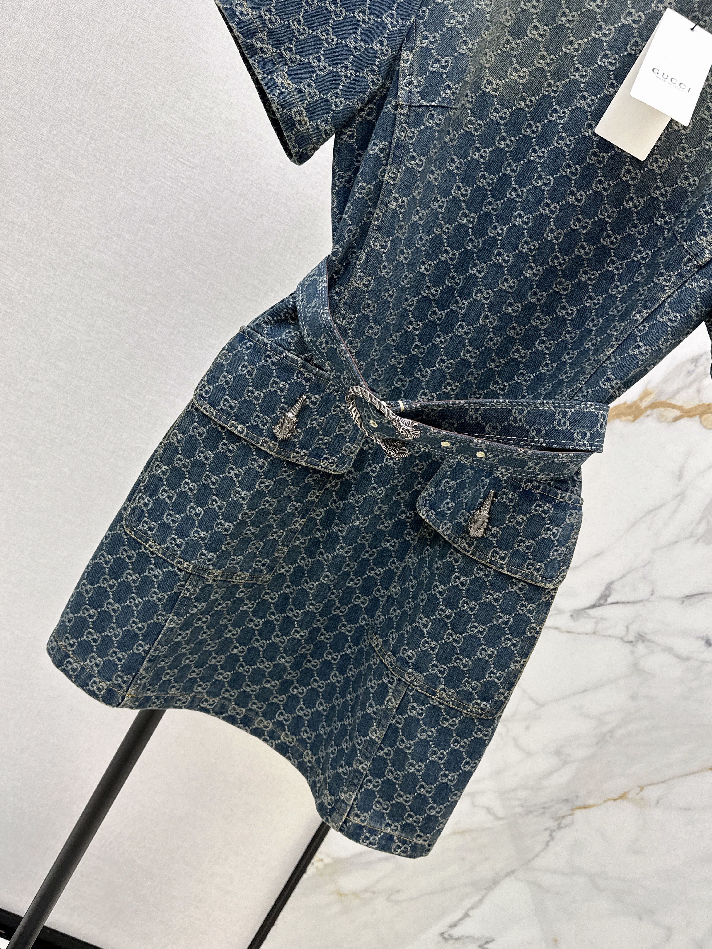 Guc 26ss jacquard dress