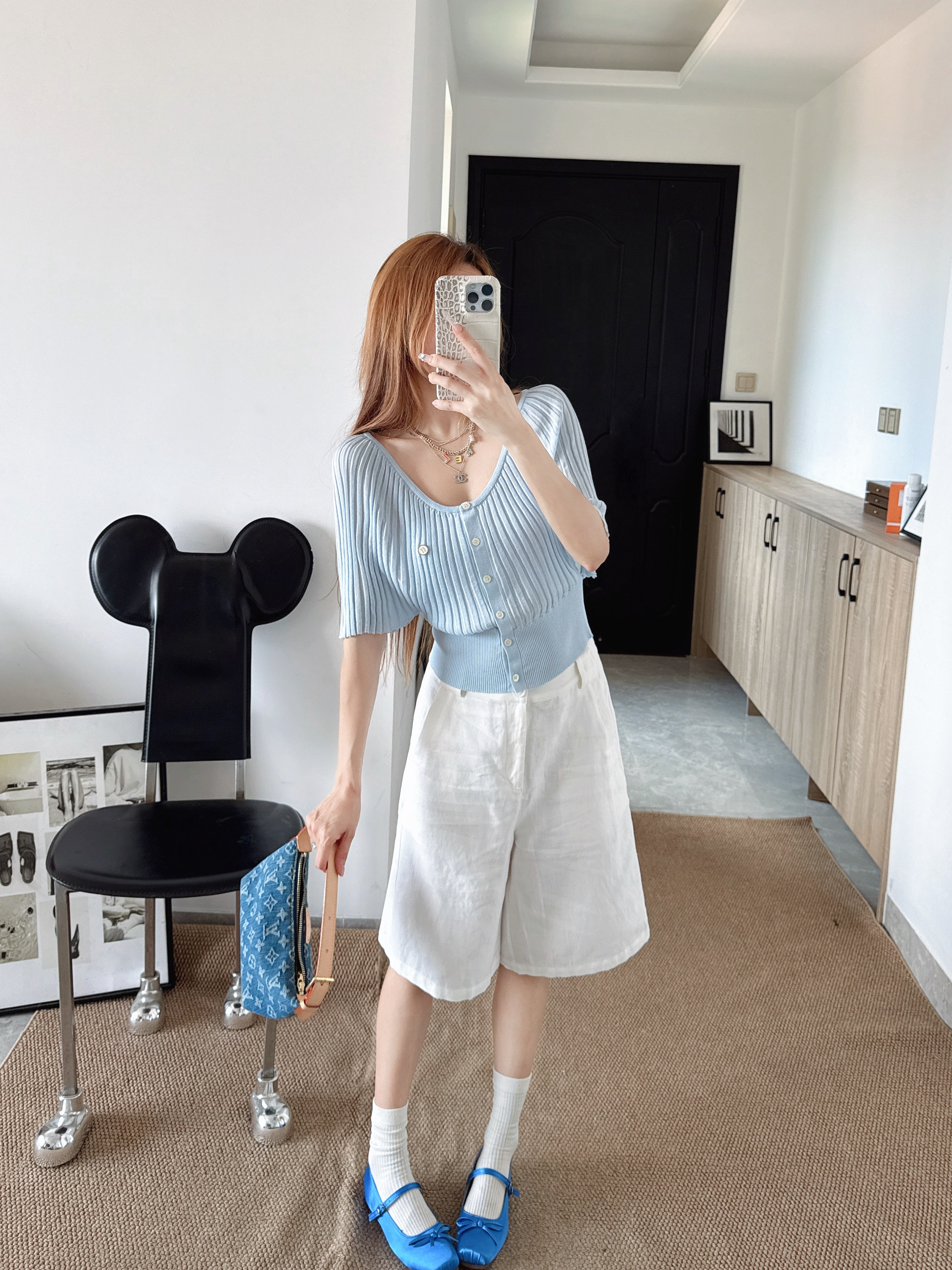 Miu 26SS Knit Cardigan Top