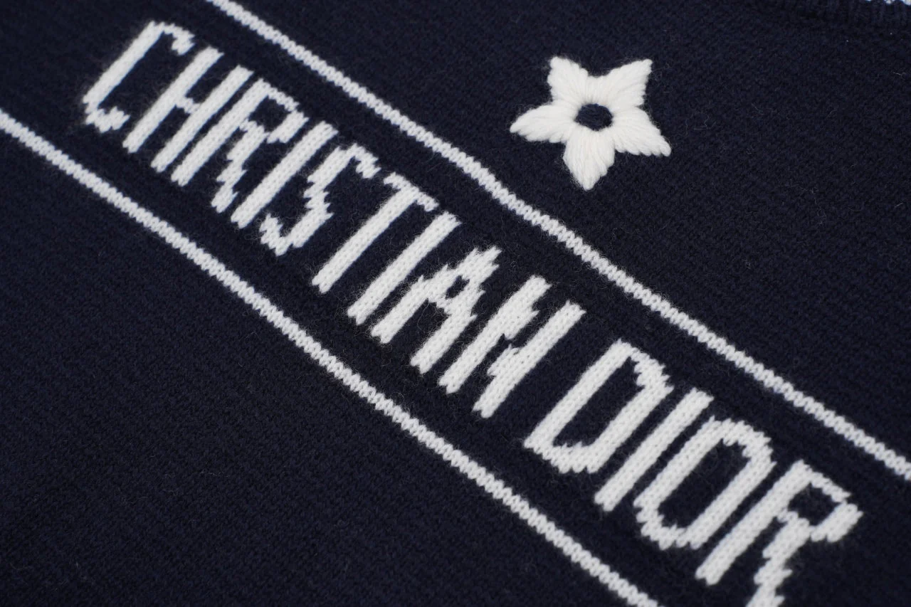 D 25ss wool embroidered knitted t-shirt