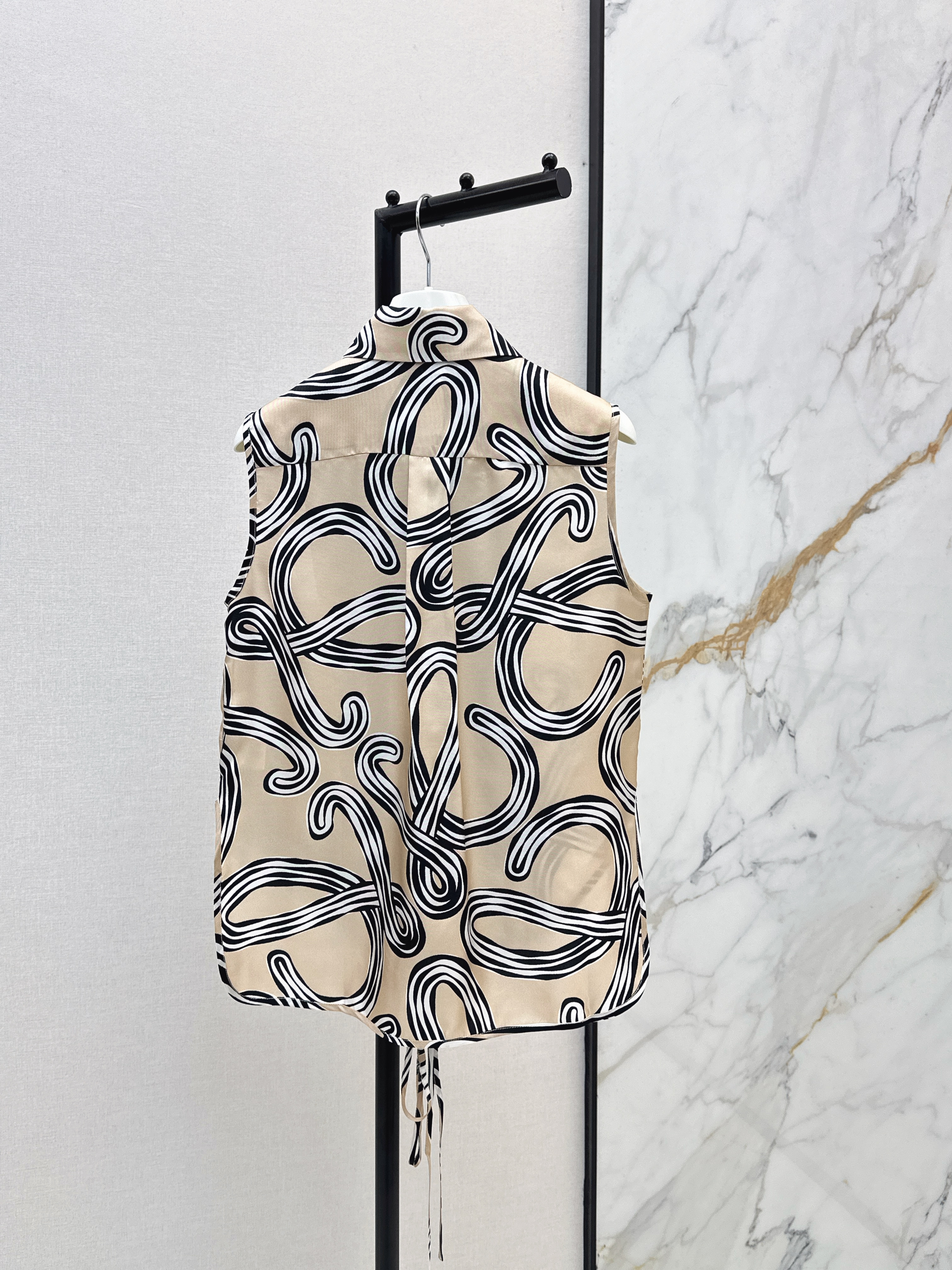 Loe 26ss print silk shirt