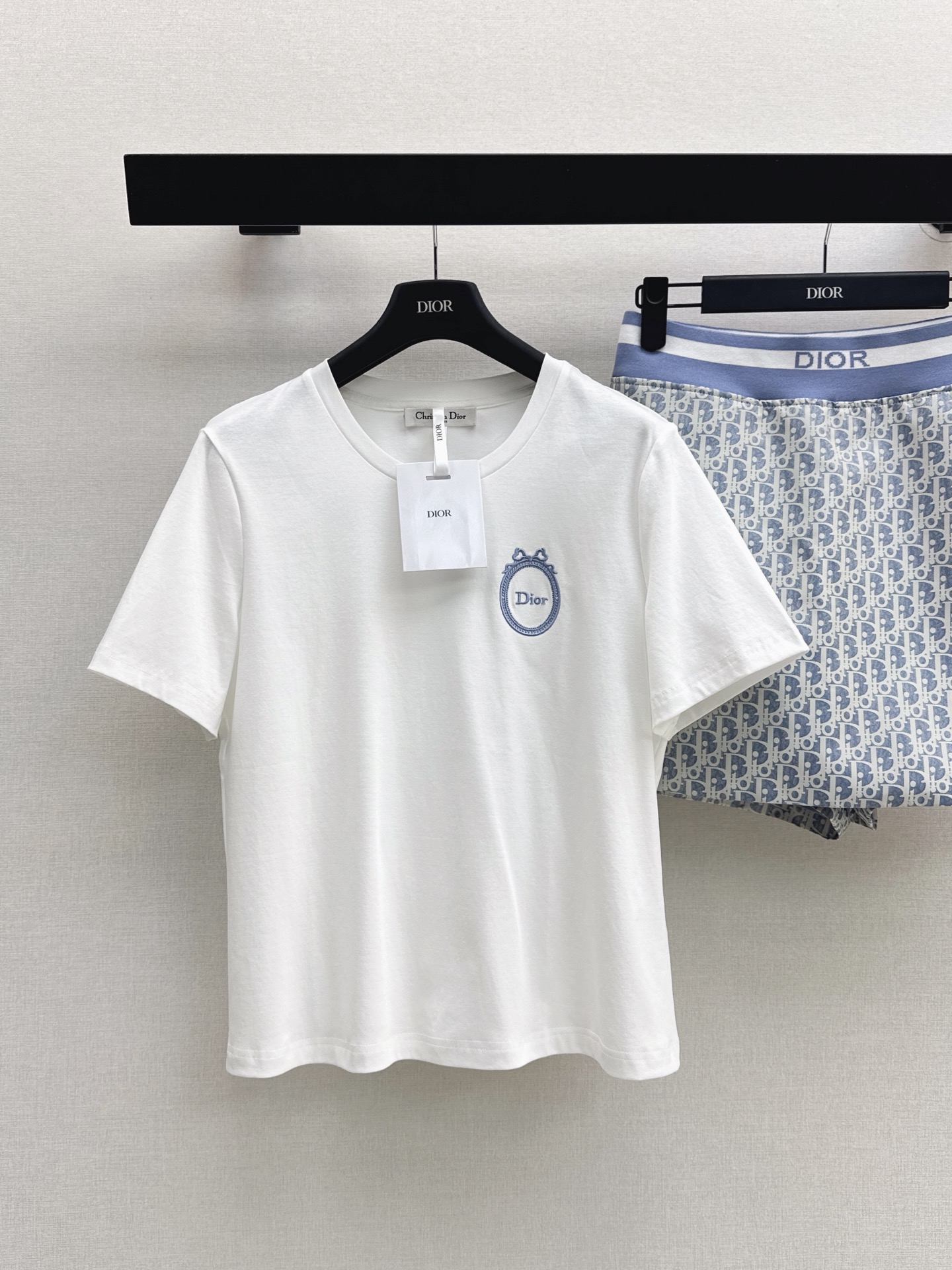 CD 26ss embroidery t-shirt print skirt set