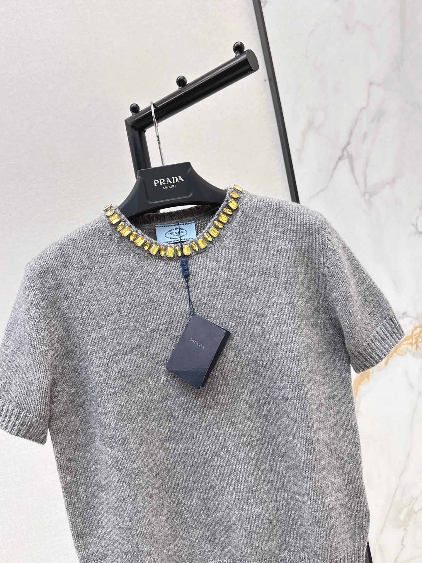 Prad 25fw rhinestone sweater